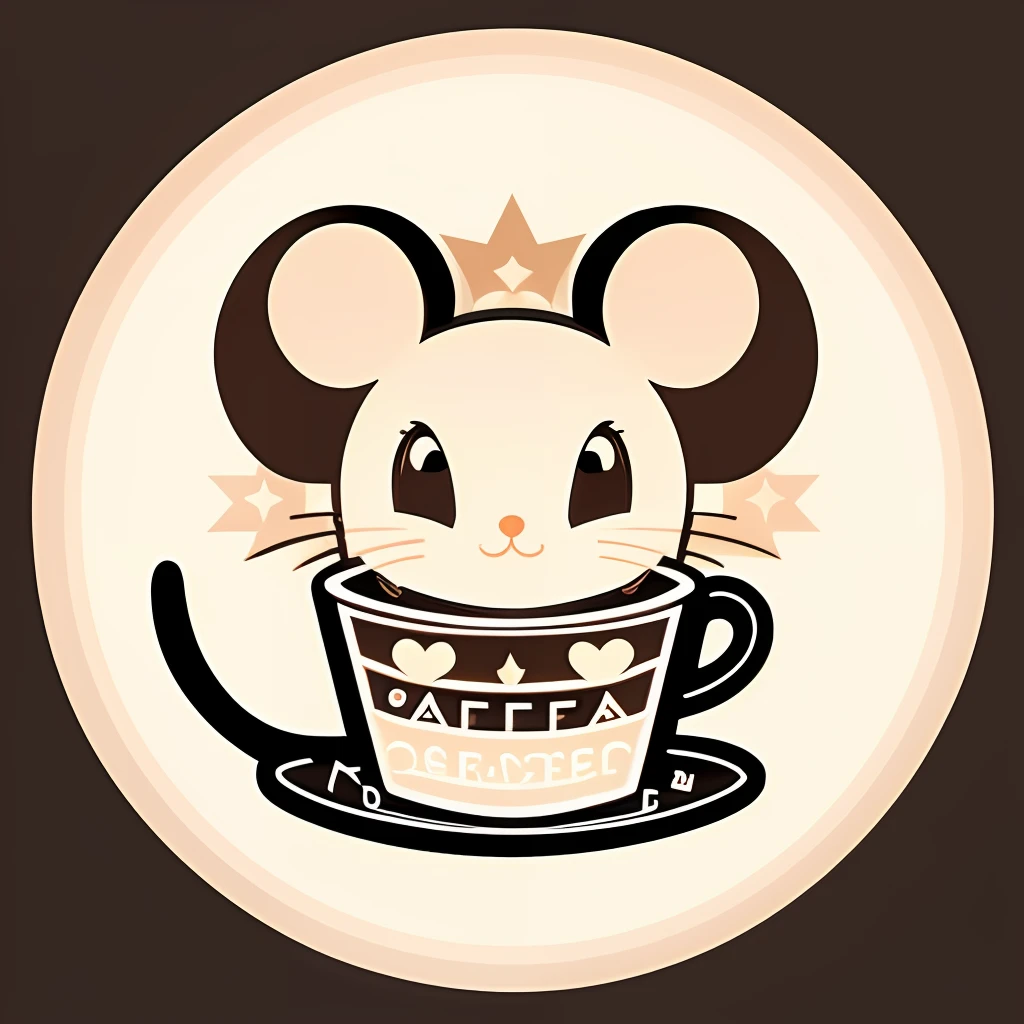 barista mouse, cafe mouse, logo, vector, line art, design, inspiration, straight, symmetry