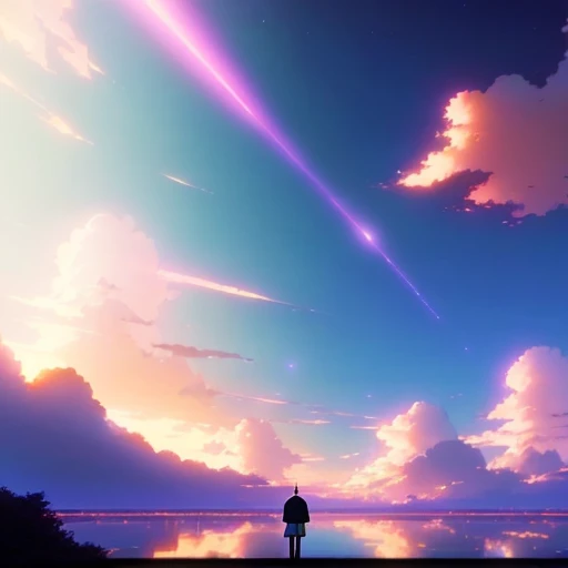 a painting of a beyond-dimensional fantasy world,reality infused with dreams,in a screenshot from the science fiction anime file by makoto shinkai
