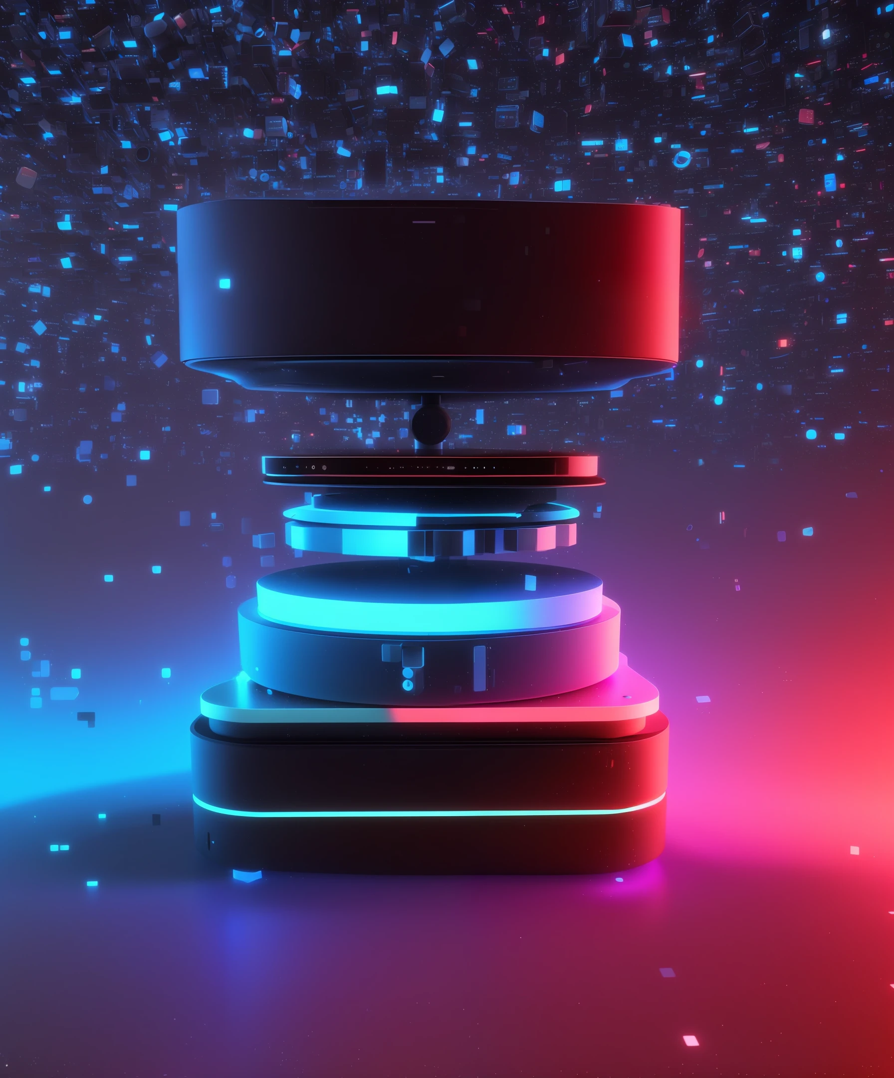 there is a stack of electronic devices on a table, keyshot product render, 3 d product render, product design render, depicted as a 3 d render, product render, rendered in keyshot, pinterest keyshot product render, keyshot render, textured base ; product photos, 3 d render 1 5 0 mm lens, 3 d photorealistic render