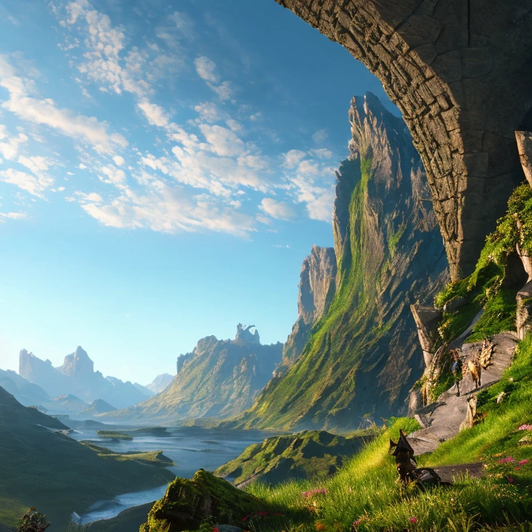(extremely detailed CG unity 8k wallpaper,masterpiece, best quality, ultra-detailed),(best illumination, best shadow, an extremely delicate and beautiful),(1mouse),(lord of rings setting), vibrant colors, epic scene, mythical creatures, magical elements, highly detailed textures.