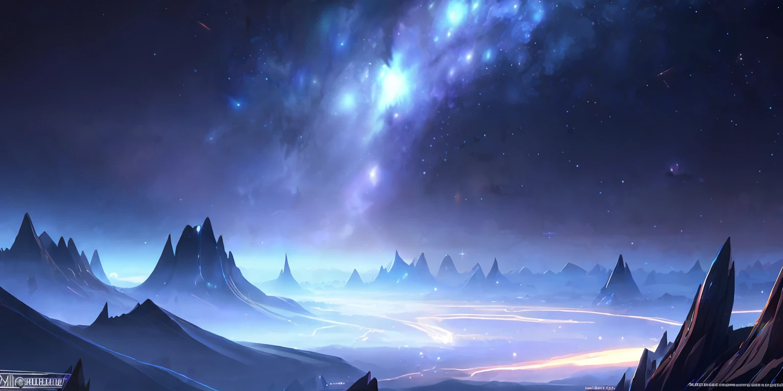 In the dark night, meteors shine. 8k HD digital art, unique 4k digital art, digital art widescreen 8k, 4k detailed digital art. Glowing matte painting, 4k hd wallpaper, concept art 8k resolution, concept art 8k resolution --v 6-