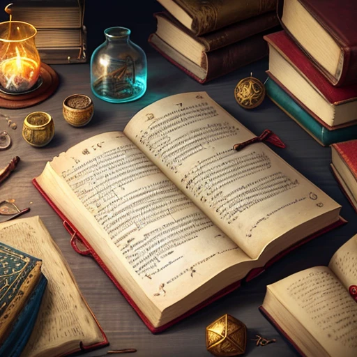 an ancient page of a book with text, borders, alchemy, medieval book, grimoire, ancient tome