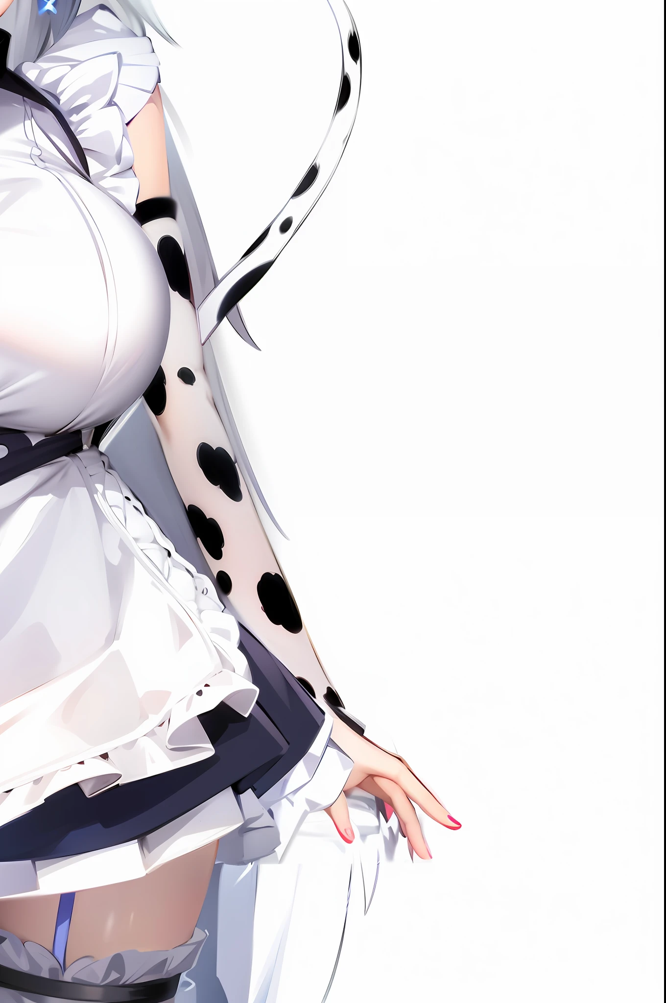 anime girl with a dalmatian dog on her shoulder, 4 k manga wallpaper, best anime 4k konachan wallpaper, detailed key anime art, clean detailed anime art, full body close-up shot, with index finger, smooth anime cg art, detailed digital anime art, detailed anime character art, detailed anime artwork, detailed anime art, guweiz