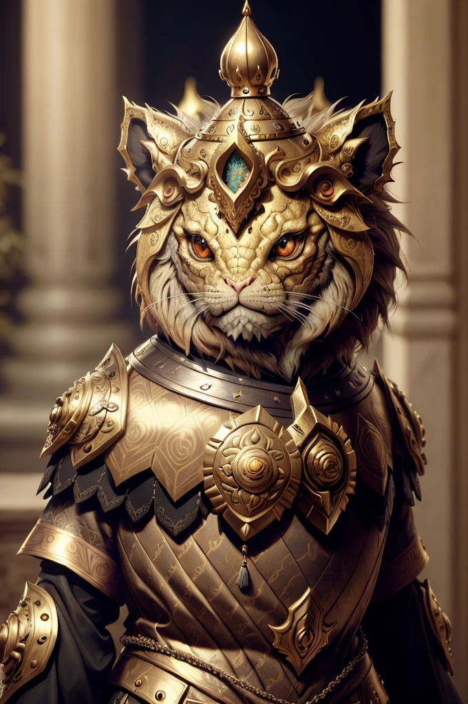 3dcreature cute dragon wearing knight armor with detailed floral decoration, 1boy, big eyes, chibi, realistic, hyper-realistic, ultra-detailed, mockup style, raised hips, demure, low cut, black lace, detailed skin, matte Skin, Soft Lighting, Subsurface Scattering, Realistic, Heavy Shadows, Masterpiece, Best Quality, Ultra Realistic, 8k, Golden Ratio, Intricate, High Detail, Film Photography, Soft Focus