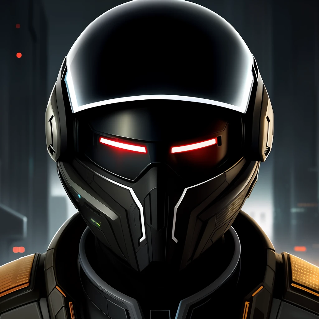 masterpiece, best quality, realistic, ultra detailed, sfw, head shot, a portrait of a young man, starsector, sci-fi style suits, eye tech gadgets, head facing right,