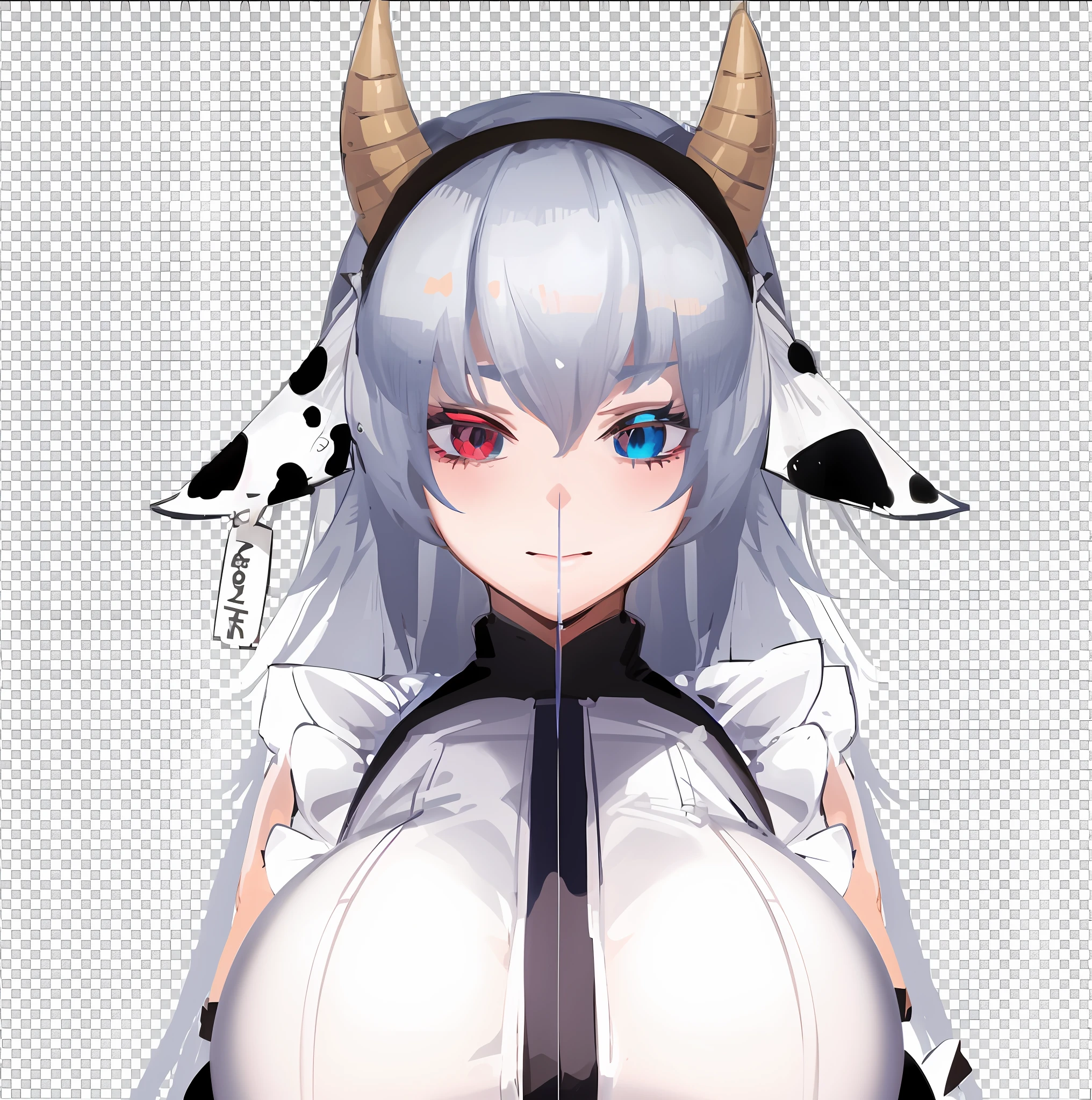 anime character with horns and a white dress and black tie, digital anime illustration, digital anime art!!, vector shaded anime, cel shaded anime, anime styled 3d, ahegao, anime moe artstyle, anime style. 8k, digital anime art, demon anime girl, painted in anime painter studio, flat anime style shading, anime artstyle, white horns queen demon