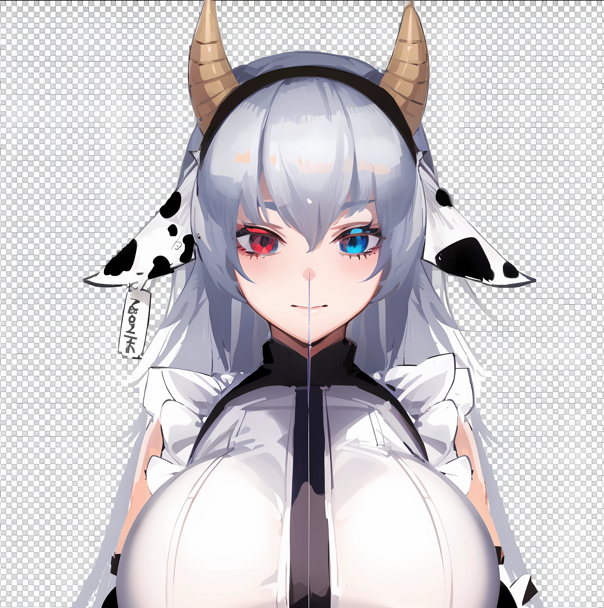 anime character with horns and a white dress and black tie, digital anime illustration, digital anime art!!, vector shaded anime, cel shaded anime, anime styled 3d, ahegao, anime moe artstyle, anime style. 8k, digital anime art, demon anime girl, painted in anime painter studio, flat anime style shading, anime artstyle, white horns queen demon