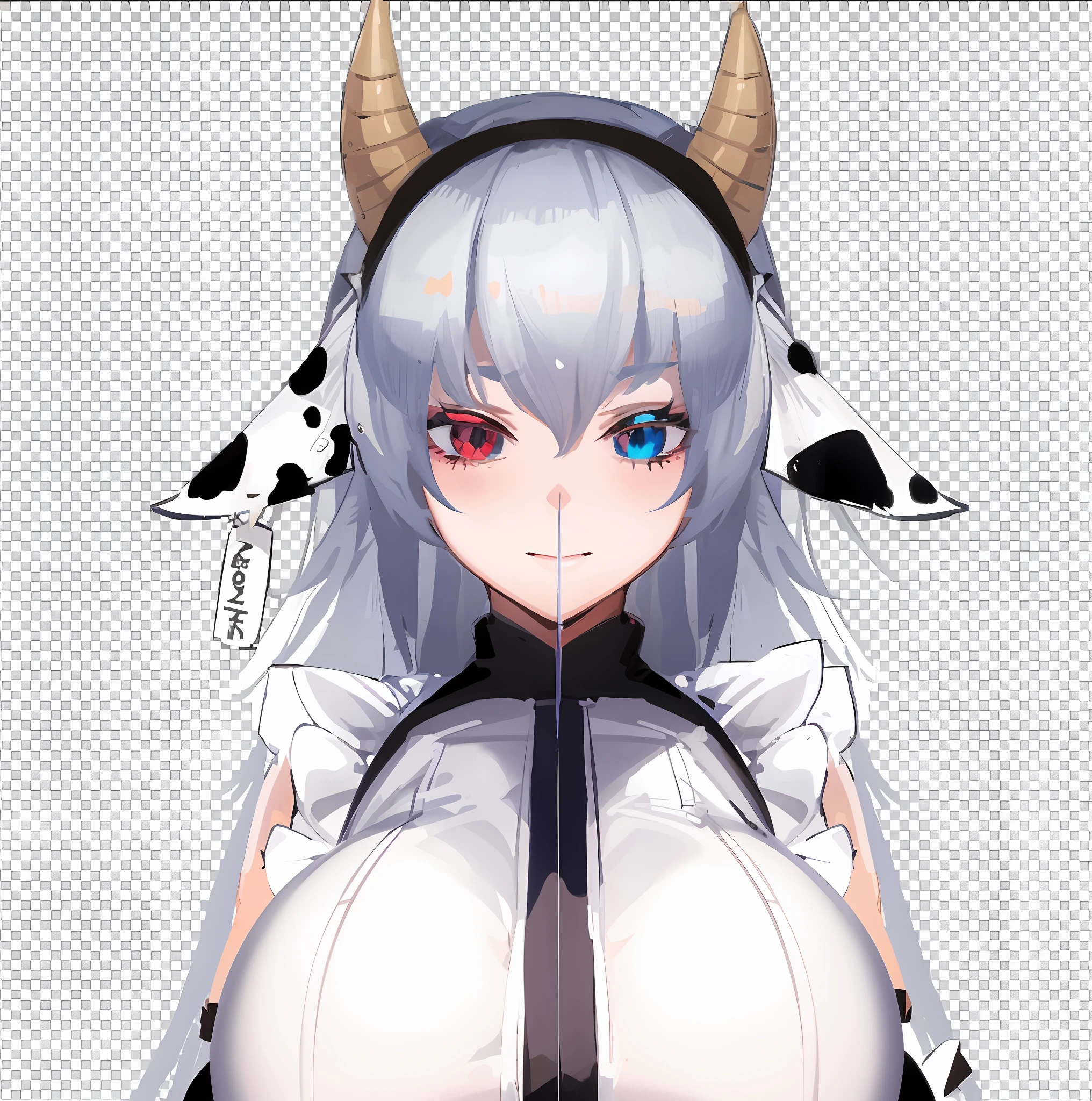 anime character with horns and a white dress and black tie, digital anime illustration, digital anime art!!, vector shaded anime, cel shaded anime, anime styled 3d, ahegao, anime moe artstyle, anime style. 8k, digital anime art, demon anime girl, painted in anime painter studio, flat anime style shading, anime artstyle, white horns queen demon