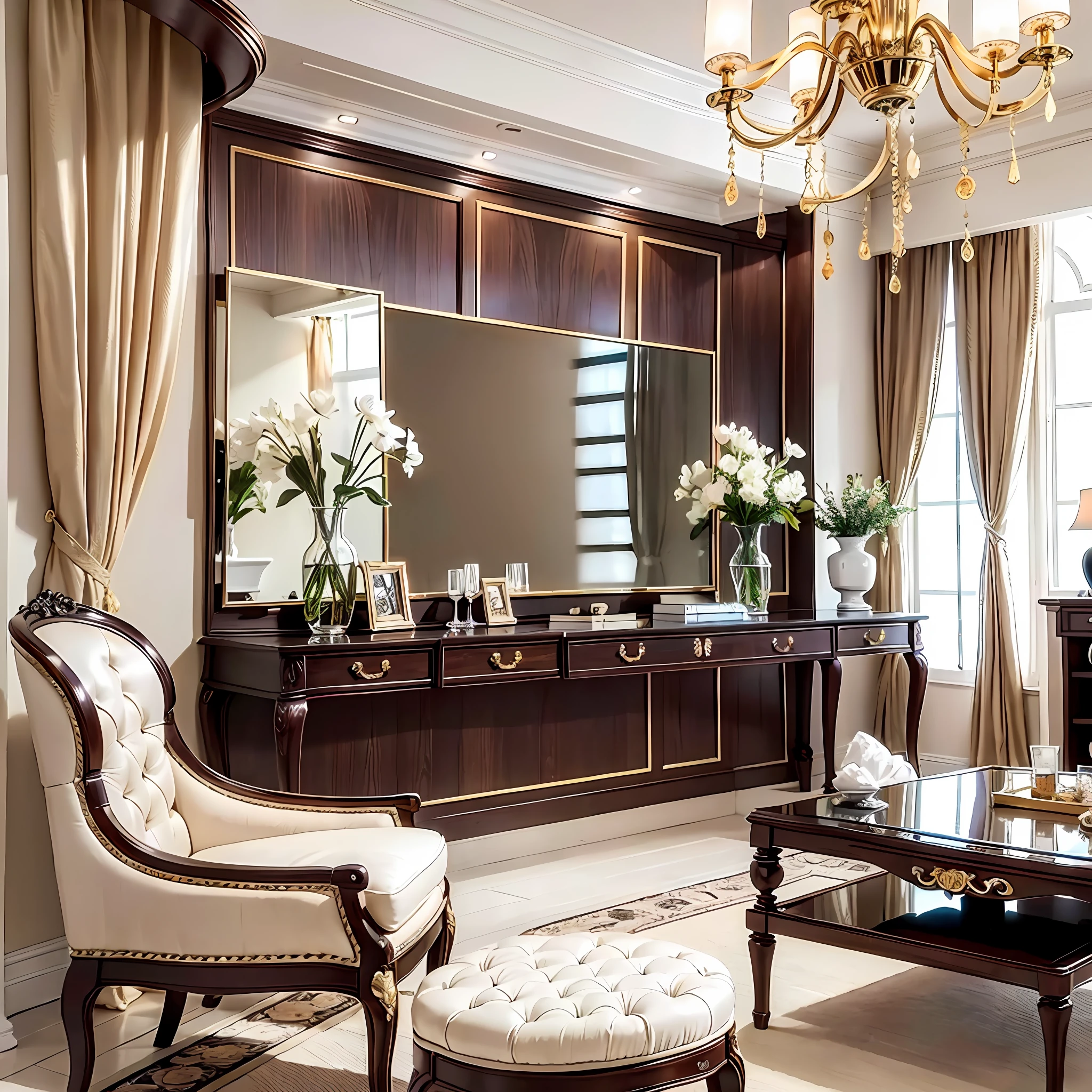 European-style living room, interior decoration details, decoration design drawing--v 6--auto