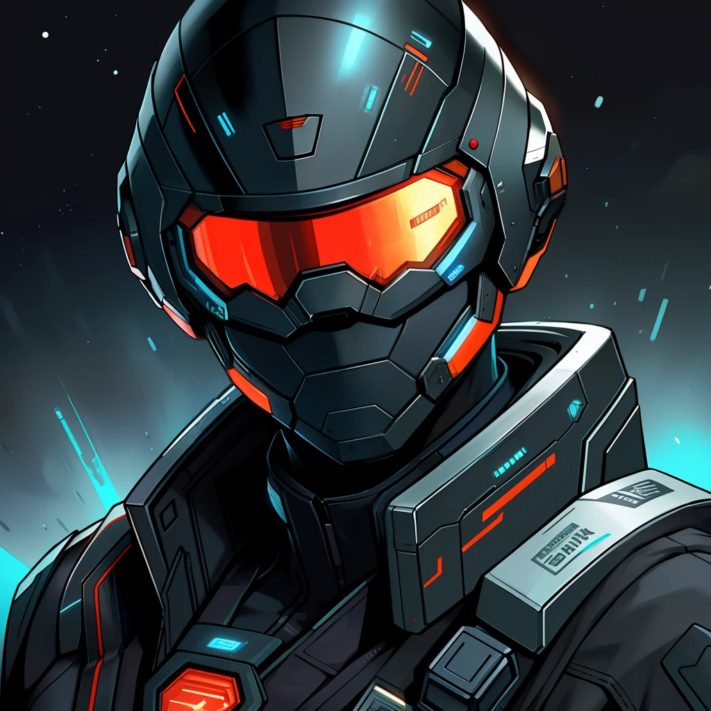 masterpiece, best quality, realistic, ultra detailed, sfw, head shot, a portrait of a young man, starsector, sci-fi style suits, hight-tech gadgets, head facing right,