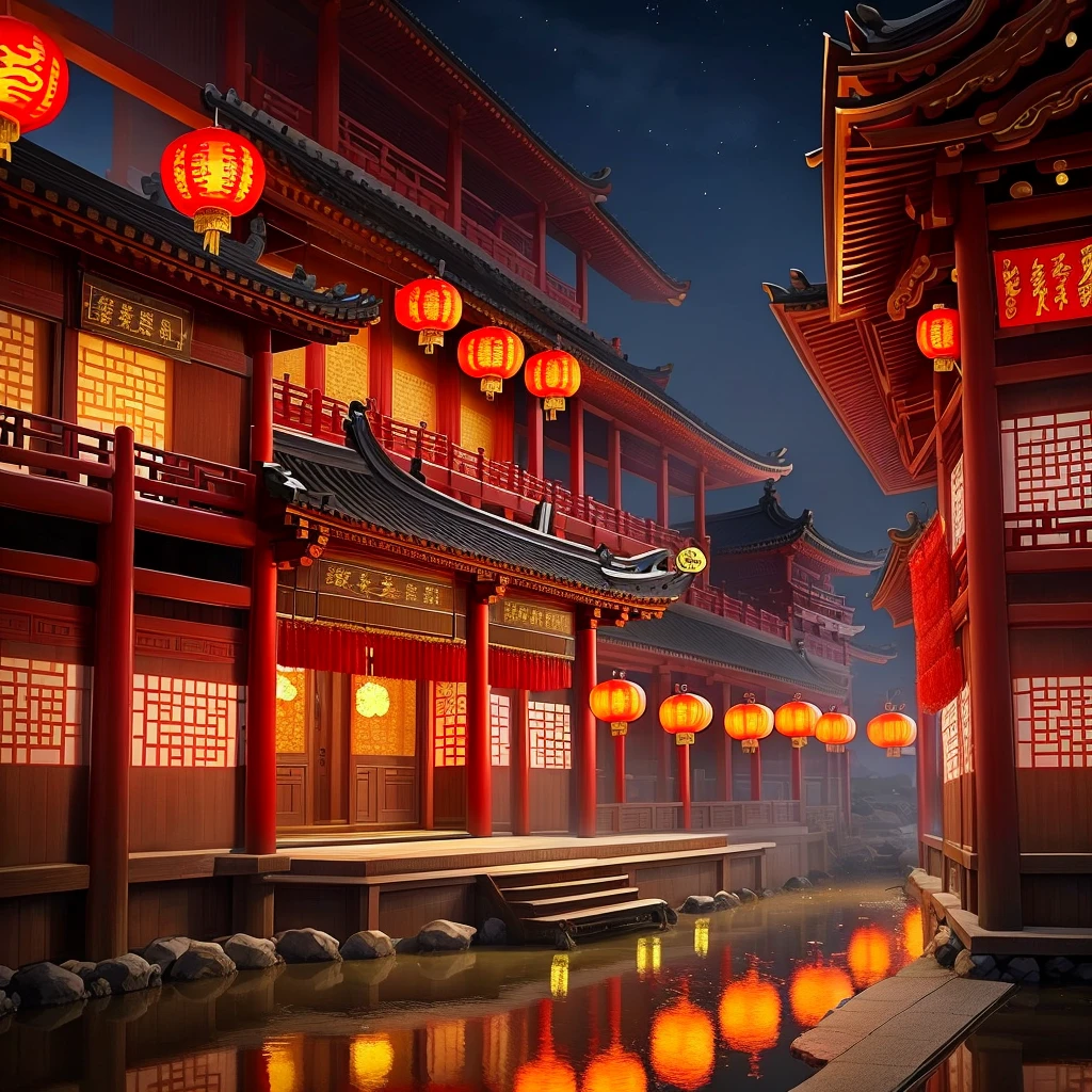Hanshan Temple outside Gusu City, midnight bells to passenger ships,, China, ancient times