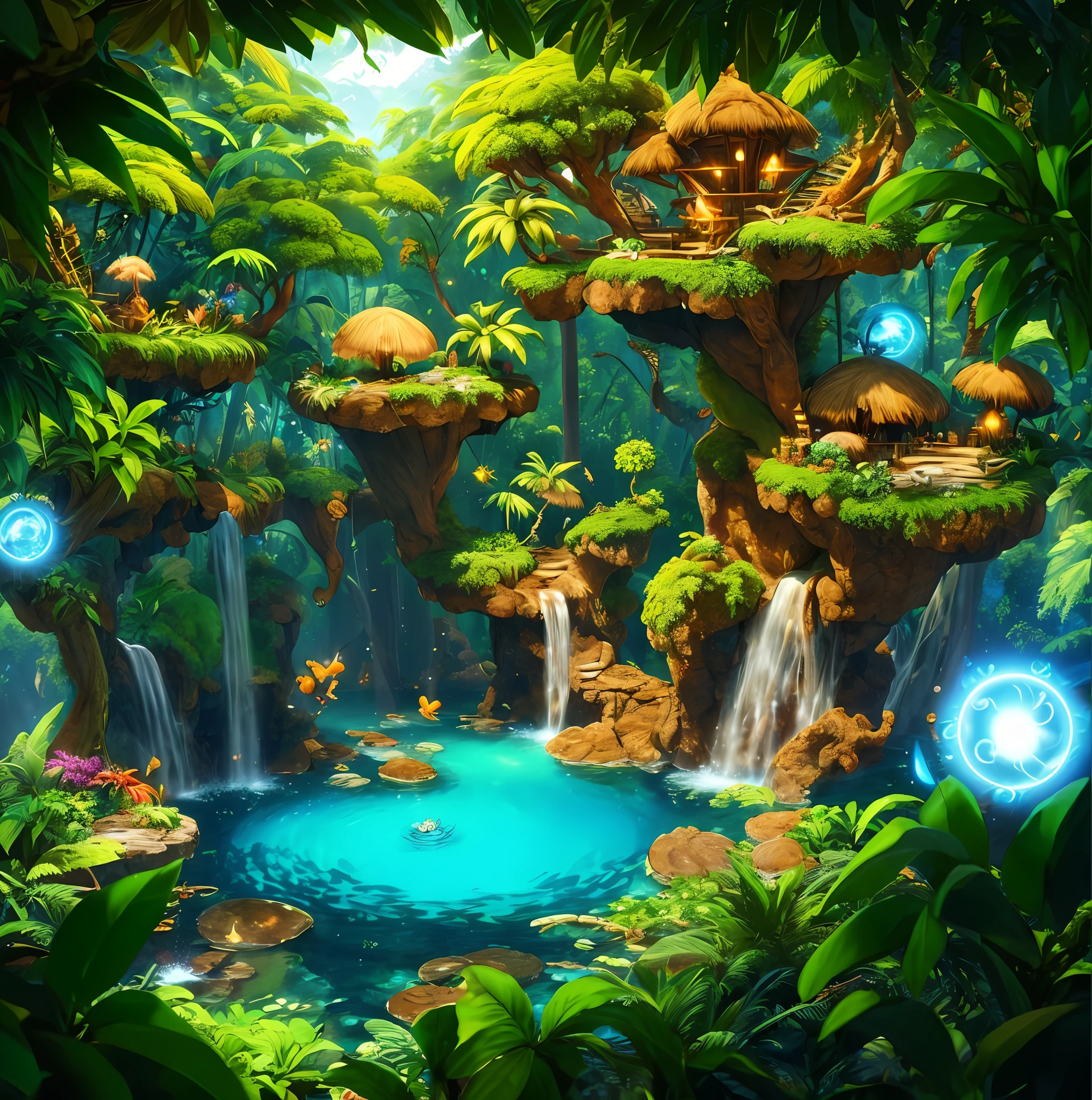 Masterpiece, best quality, (extremely fine CG unity 8k wallpaper), (best quality), (best illustration), (best shadow), the UI interface frame design adopts the natural elements of the jungle theme. The avatar frame is designed in a circle, (UI interface frame design), (natural elements), (ocean theme), (circle), (Glow), (Particle Effect), isometric 3d, octane rendering, ray tracing, ultra detailed, colorfull