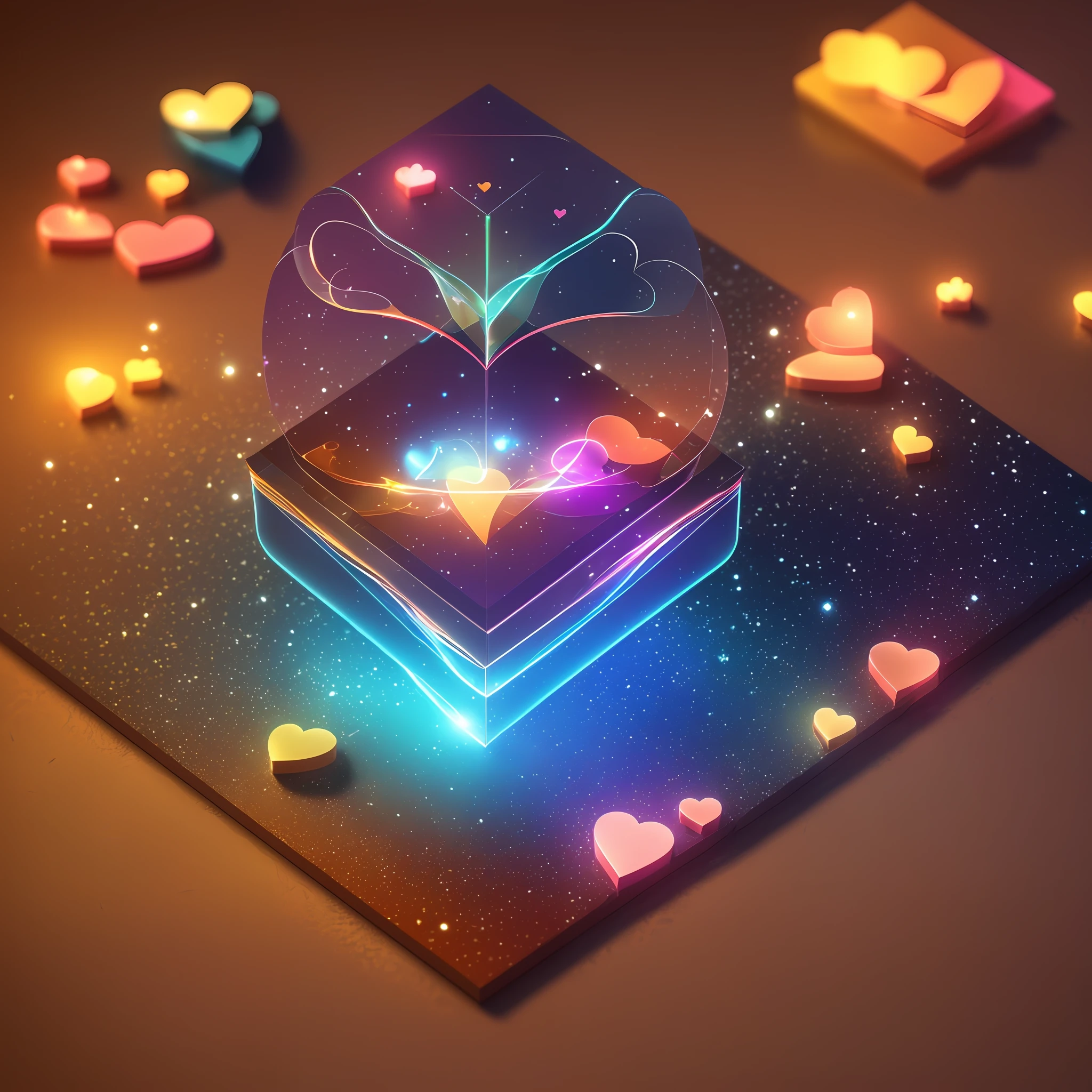 Masterpiece, best quality, (blank background), (blank in the middle), (super detailed CG unity 8k wallpapers), (best illustrations), (best shadows): a romantic theme with love hearts Designed UI interface borders and avatar frames, surrounded by a dreamy atmosphere, with hearts and glowing star effects. (UI interface frame design, love element, love theme, square, heart shape, galaxy, romantic effect). Isometric 3D, Octane rendering, ray tracing. --v 6