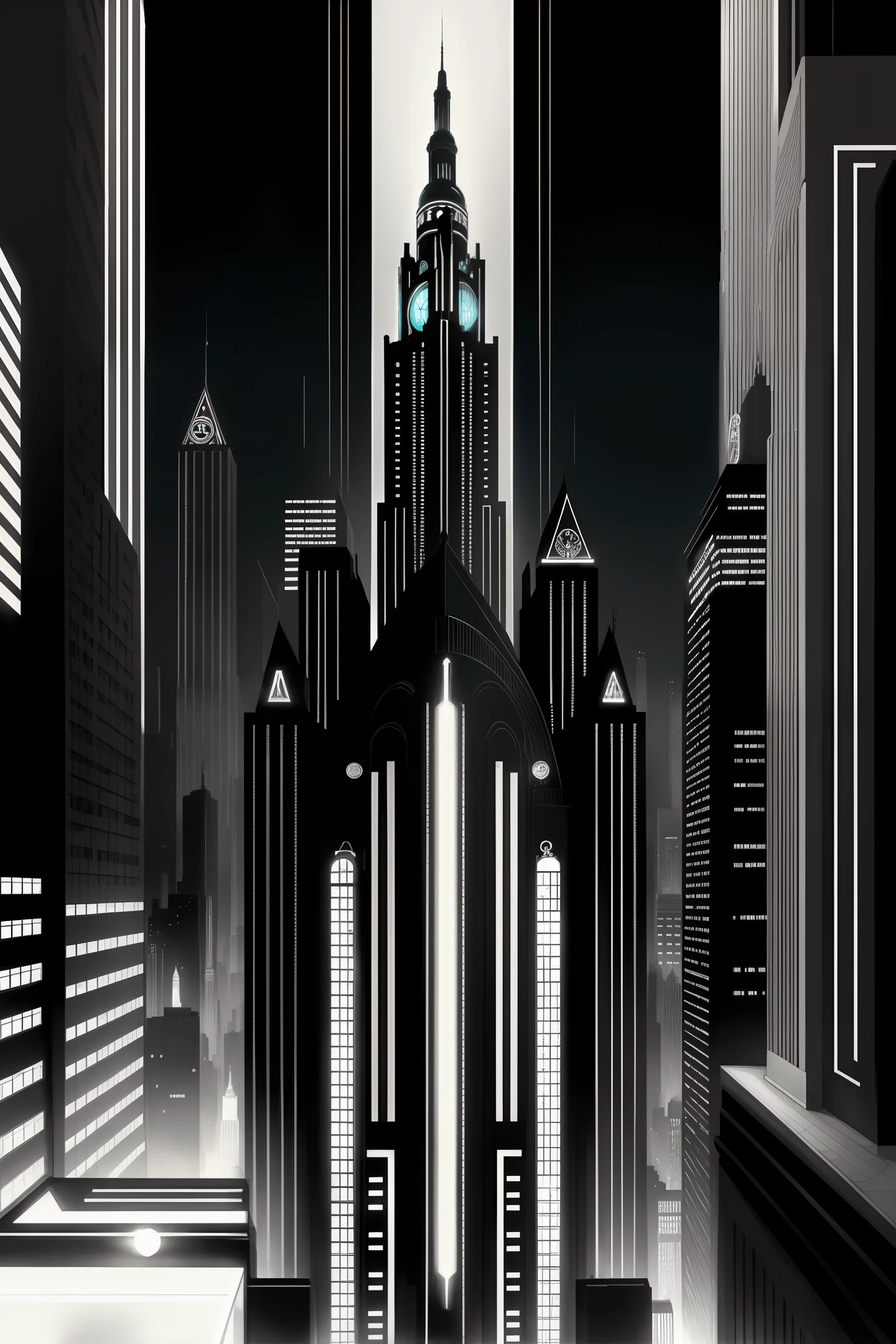 vintage art deco, great gatsby concept cityscape