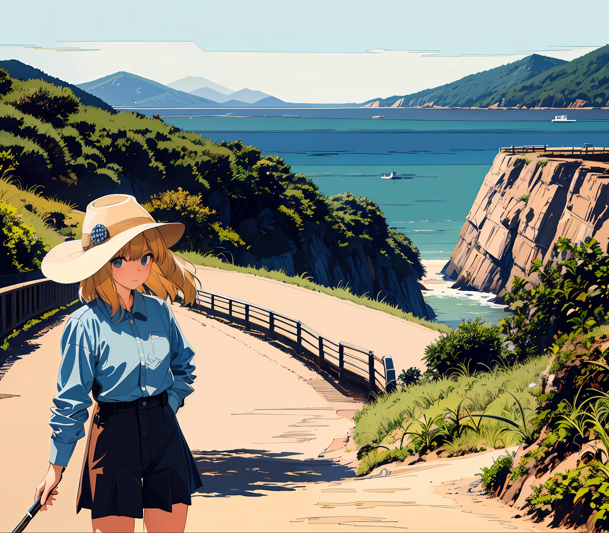 1girl,scenery, cowboy shot,1girl standing