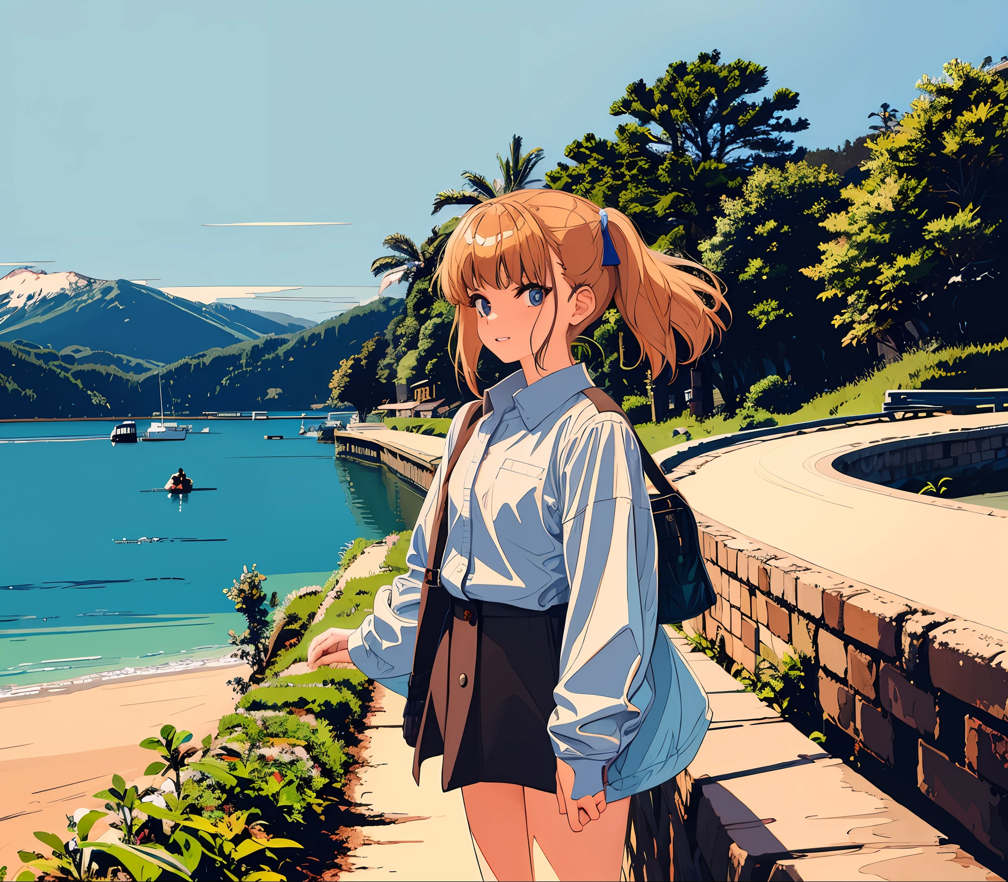 1girl,scenery, cowboy shot,1girl standing