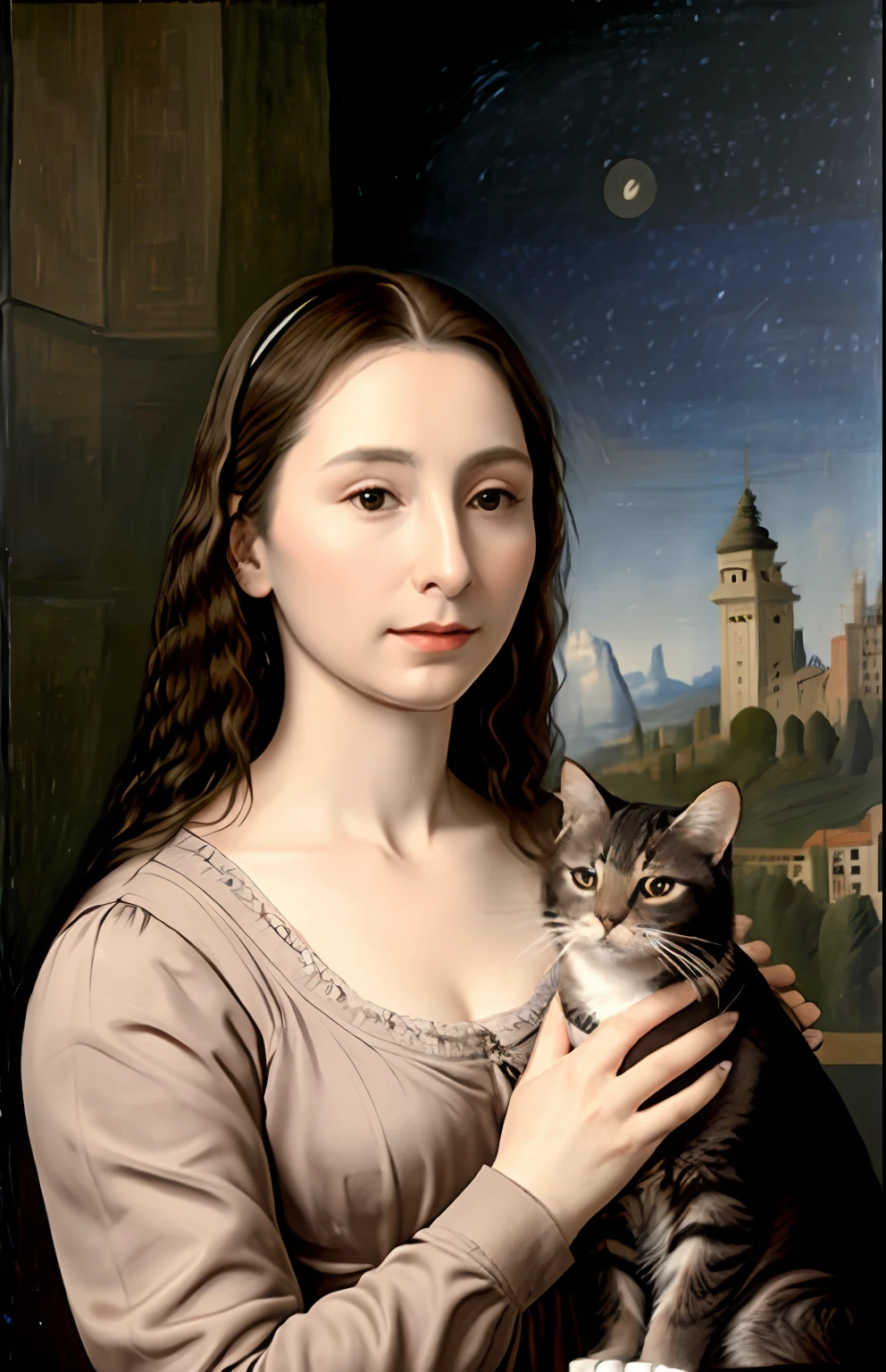 gioconda with a cat