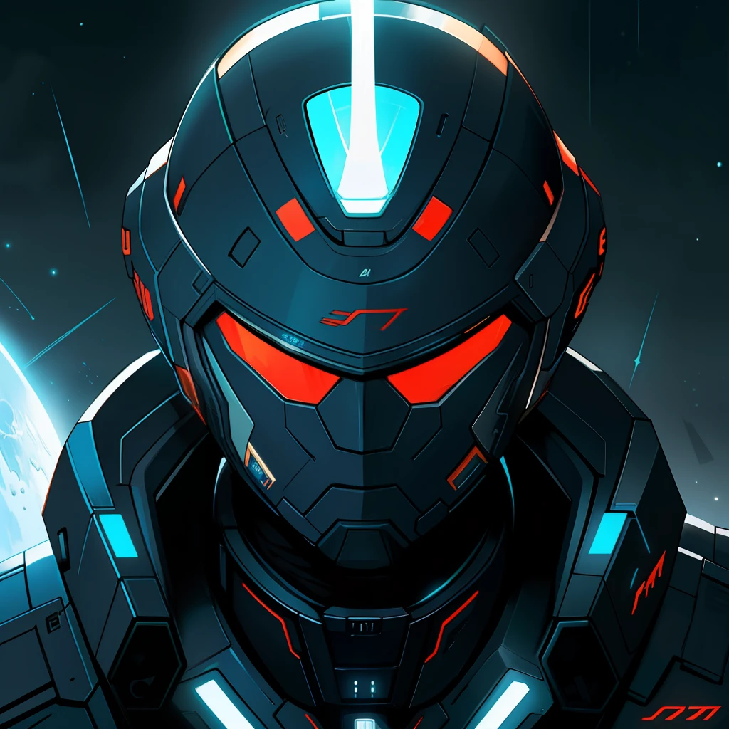 masterpiece, best quality, realistic, ultra detailed, sfw, head shot, a portrait of a young man, starsector, sci-fi style suits, hight-tech gadgets, head facing right,