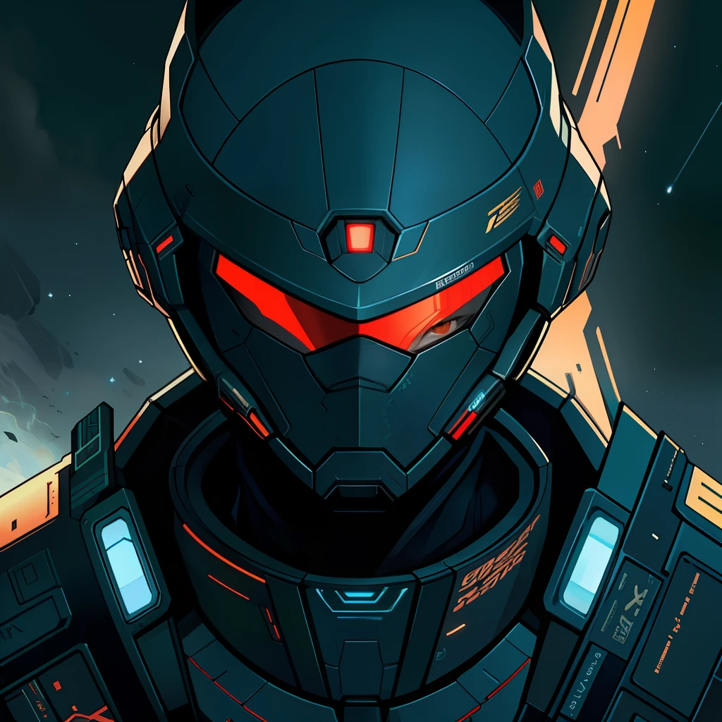 masterpiece, best quality, realistic, ultra detailed, sfw, head shot, a portrait of a young man, starsector, sci-fi style suits, hight-tech gadgets, head facing right,