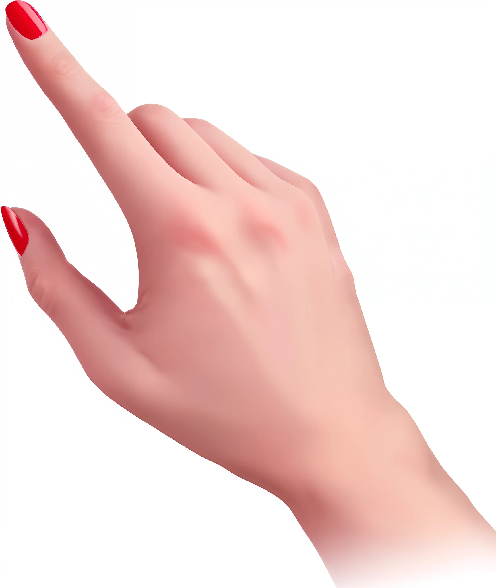 someone is holding a red manicure and a red ring, realistic hand, pointing index finger, with index finger, real human female hand, women hand, simpe hands, realistic fingers, detailed and realistic hands, hand gesture, highly realistic hands, heavy gesture style closeup, high detail of a hand, hand model, accurate fingers, realistic hands, middle finger