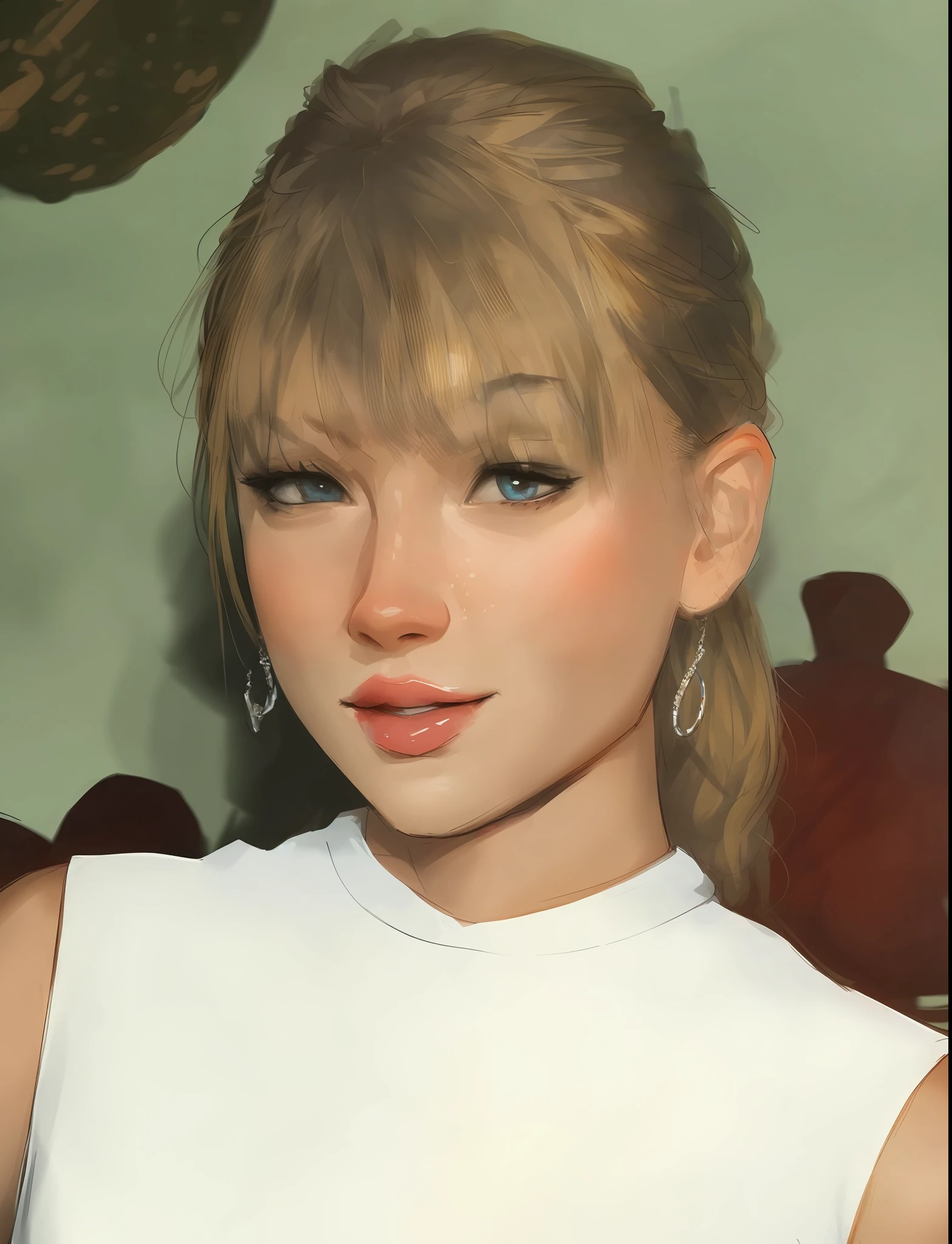 portrait of a woman, by samdoesarts, Taylor swift
