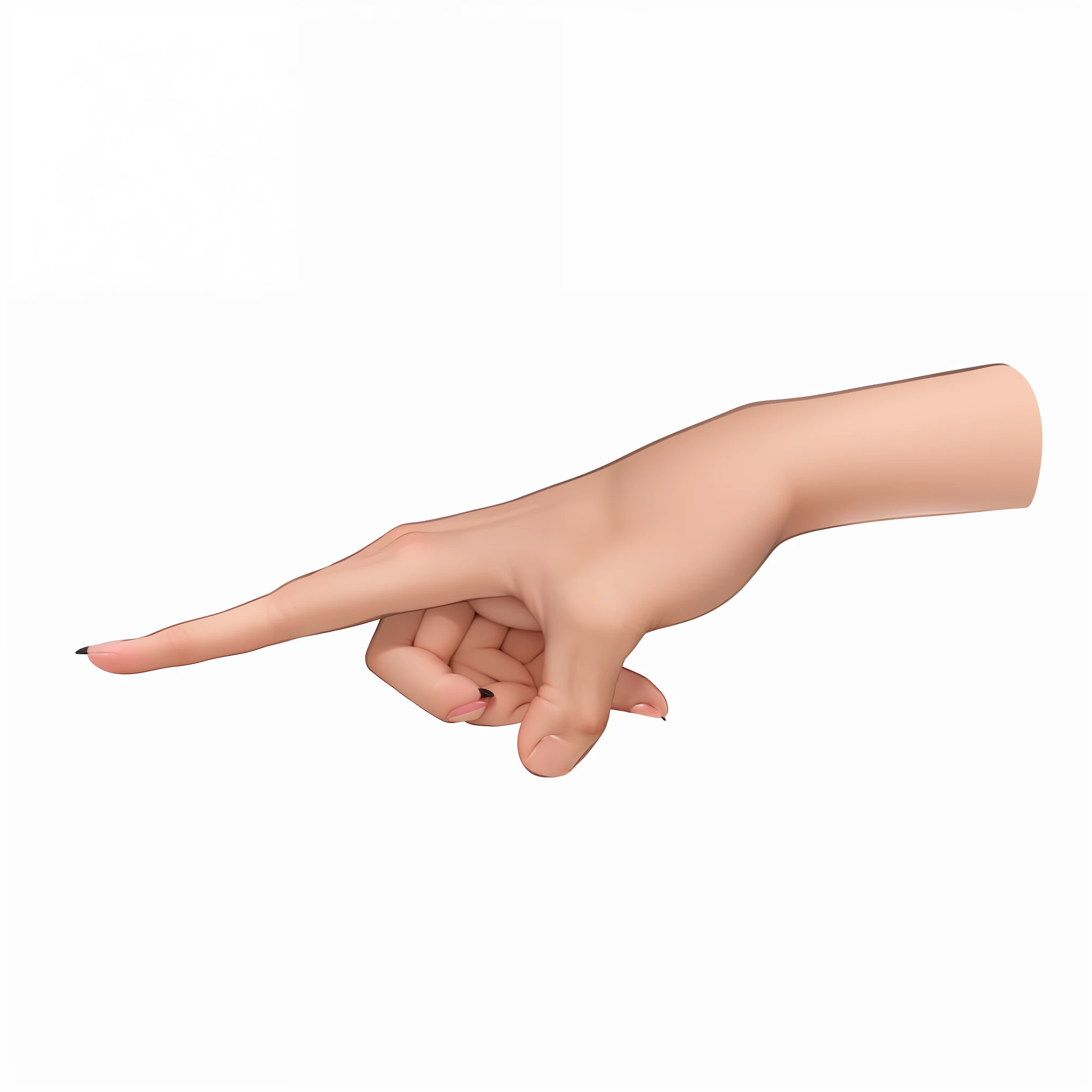 best quality, masterpiece, five fingers, index finger, black nails