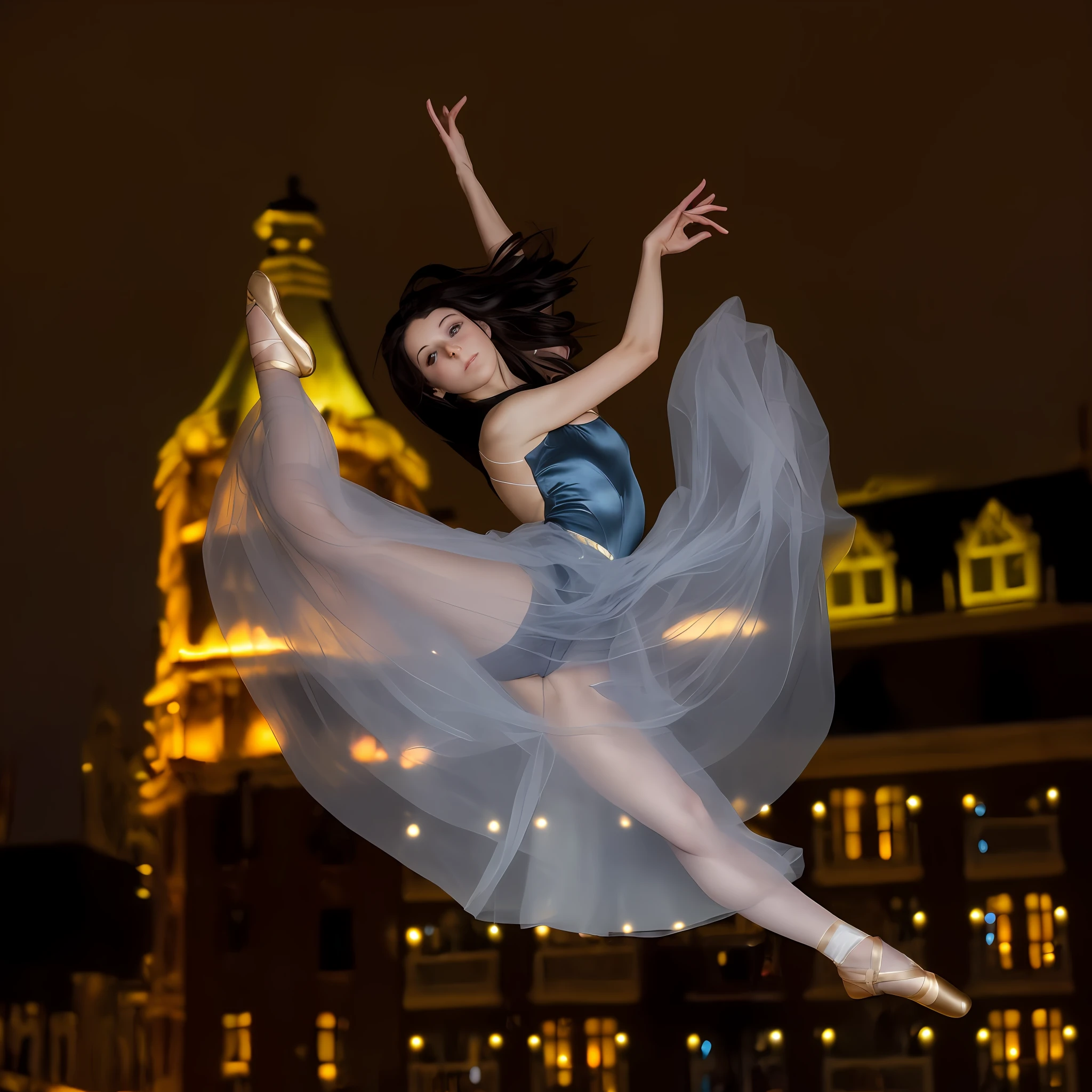 (8k), RAW photo, (((beautiful woman in tulle))), masterpiece, absurd, (realism: 0.5), detailed, complex, 1girl, solo, bodybuilding, (sepia: 1.2), (back : 1.275), hot, (arms outstretched), blush, (rim light), (abs: 0.85), (glowing eyes: 1.2), messy hair, (very long hair), ((big breasts: 0.85) ), skinny, (shallow smile: 0.65), shiny skin, wet hair, yoga, shiny hair, shiny, collarbone, looking at viewer, (knees together and feet apart: 0.5), looking up, ballet dancer, [ Canon eos 5 d mark iv::0.2], (high detail), (high resolution), (masterpiece), (best quality), (fine detail), sad trend of 500px hard edge painting, (1girl: 1.40） , (art of granblue fantasy:1.3), ((beautiful and detailed, (fair skin)))