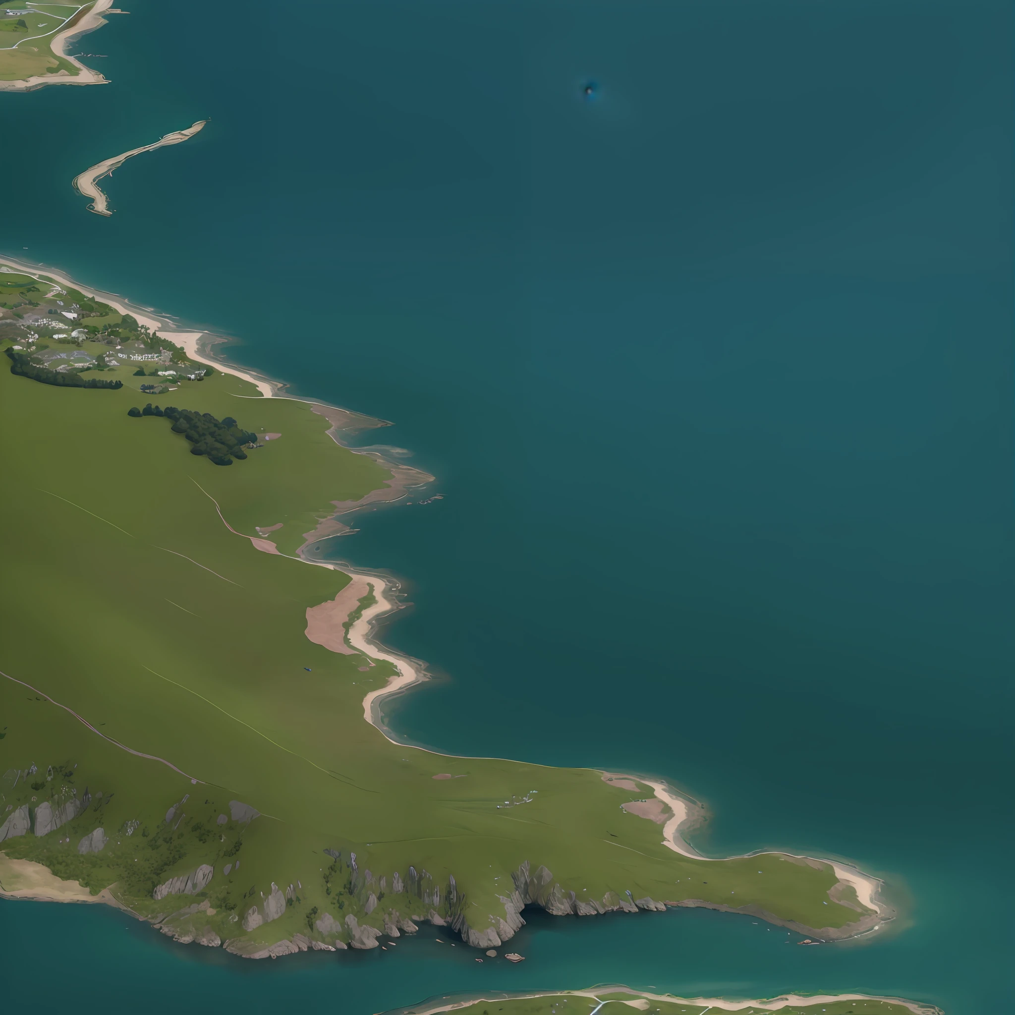 10:04 on May 15th araffes in a field with a river and a forest, steam workshop maps, no trees, hyper detailed, zoom out very far, game map, grassy plains, coastline, highly detailed terrain, an expansive grassy plain, entire city visible, detailed scenery — width 672, highly detailed map, simple fantasy map, r/battlemaps, detailed terrain, rock walls of a river