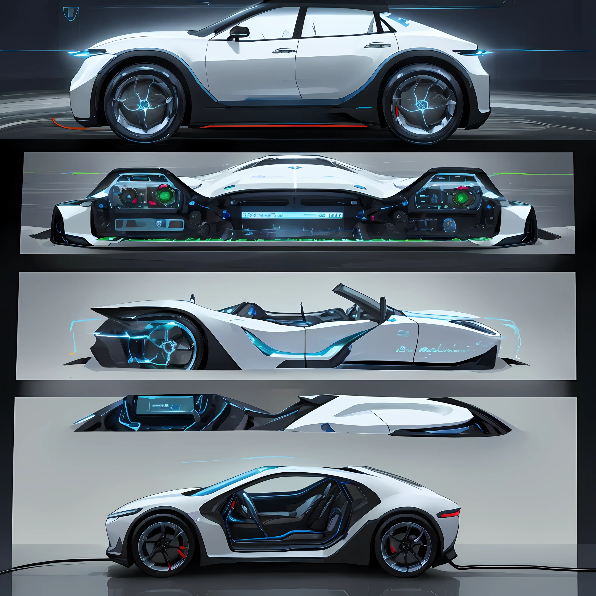 Automotive HMI Concept Design for Electric Vehicle，car hmi design，ui，ux
