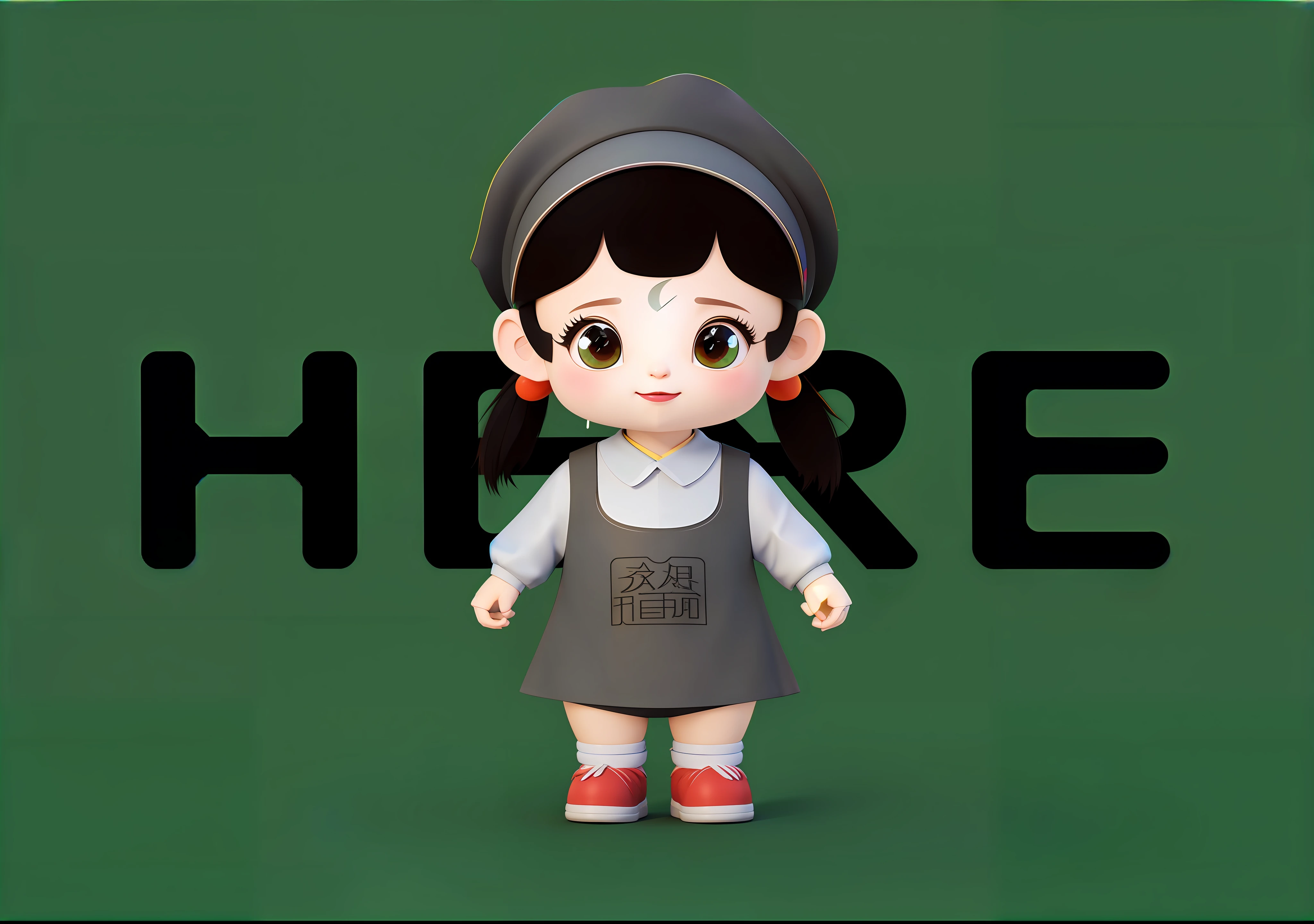 High-grade natural color matching Bright, harmonious, cute and colorful 3D animation character design Ray tracing ancient costume IP