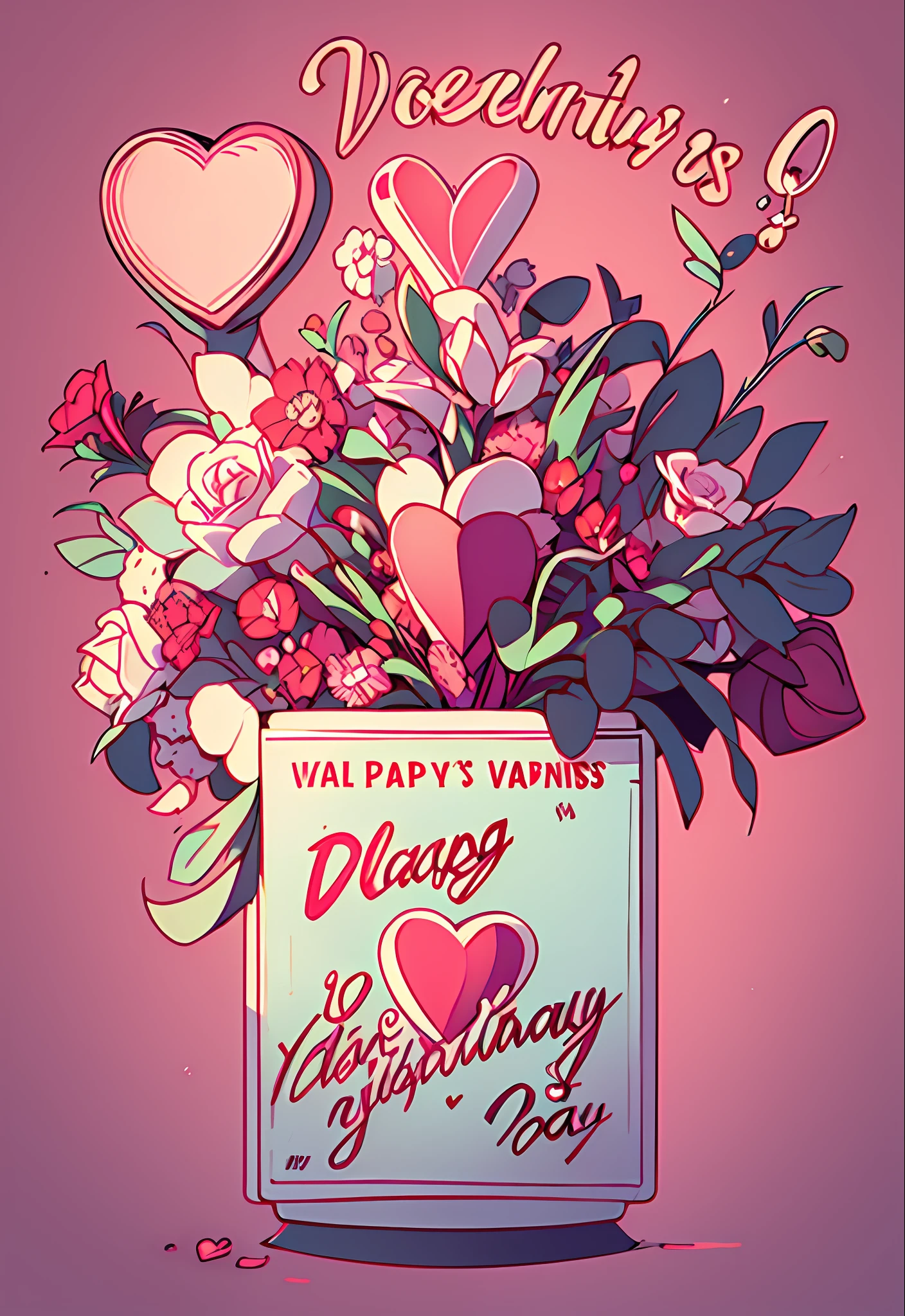 valentine's day illustration --v 6
