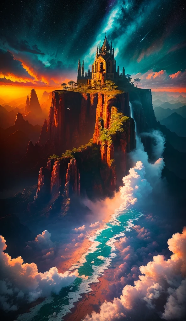 ((masterpiece)), (((best quality))), ((ultra-detailed)), (Amazing:1.1), beautiful, nature, sky and ground, heavy wind, windsweeped, line cloud,Light shoot from the cloud, in a lush remote folige jungle with jungle wildlife and fauna,award winning photo, BLN-L24, Exposure,High Contrast,Low Saturation,High Saturation 8k 3D, F 2.8 lens, Aerial View, Cinematic lighting, Bubble Bujo,Southern Gothic,Gothic Lolita