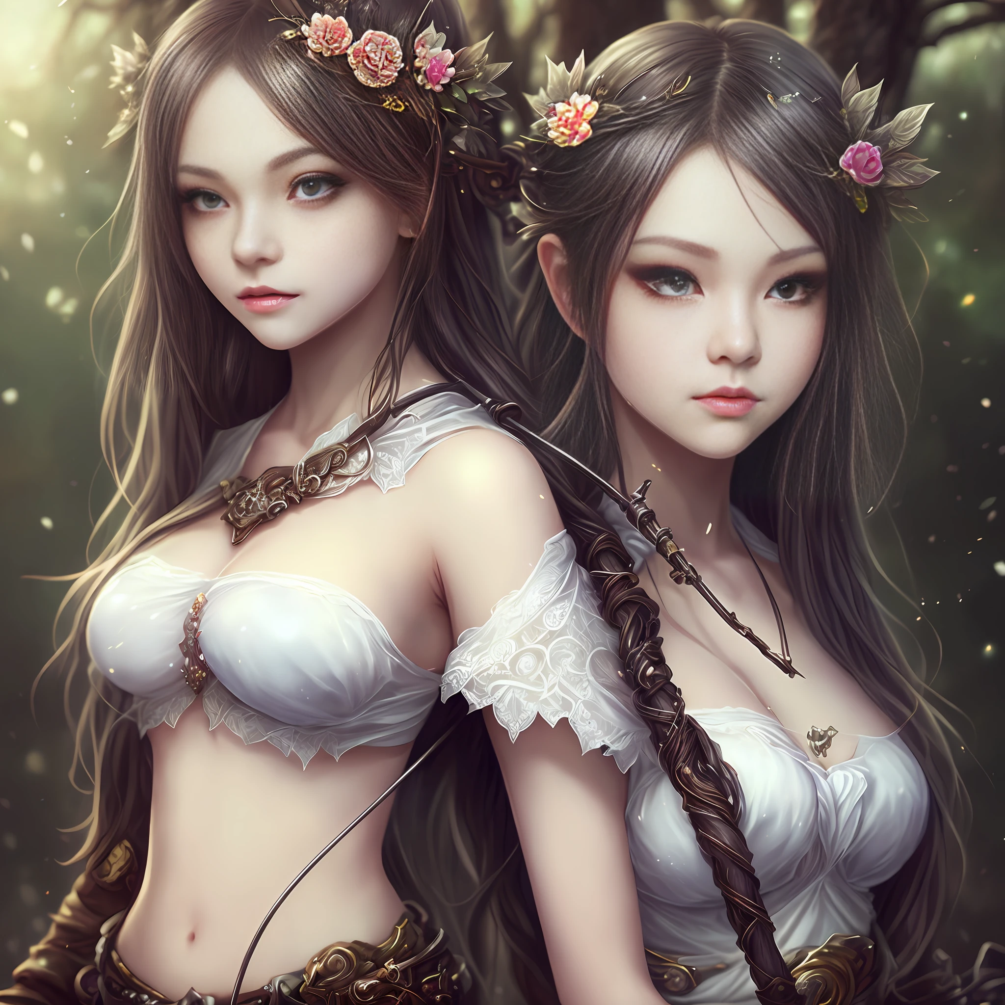 nsfw: 1.1, masterpiece, top quality, high quality, high definition, high quality textures, high quality shadows, highly detailed cg, detailed textures, realistic expressions of faces, realistic, colorful, delicate, cinematic, light bloom, side light, lens flare, ray tracing, focus, (1girl, __focus__:1.3), (complex detail, makeup, ErosFace_V1:0.5), (detailed and beautiful delicate face, detailed and beautiful delicate eyes , right eye|wink, perfect facial proportions, fine skin, medium-sized breasts, wide waist, smooth midriff, right hand grip, __fashion__, __hair__:1.3), __location__, beautiful anime portrait, beautiful anime girl, beautiful anime art style, portrait anime girl, 4k, high quality digital art style, portrait, digital anime art, pretty anime girl, beautiful anime woman, digital photo with bow in the woods arafed woman with bow, female forest archer, stunning cgsociety, digital fantasy art), detailed fantasy digital art, epic fantasy digital art style, 2.5d cgi anime fantasy artwork, digital 2d fantasy art, Detailed digital 2D fantasy art, epic fantasy art style HD, deviantart artstation cgscosiety