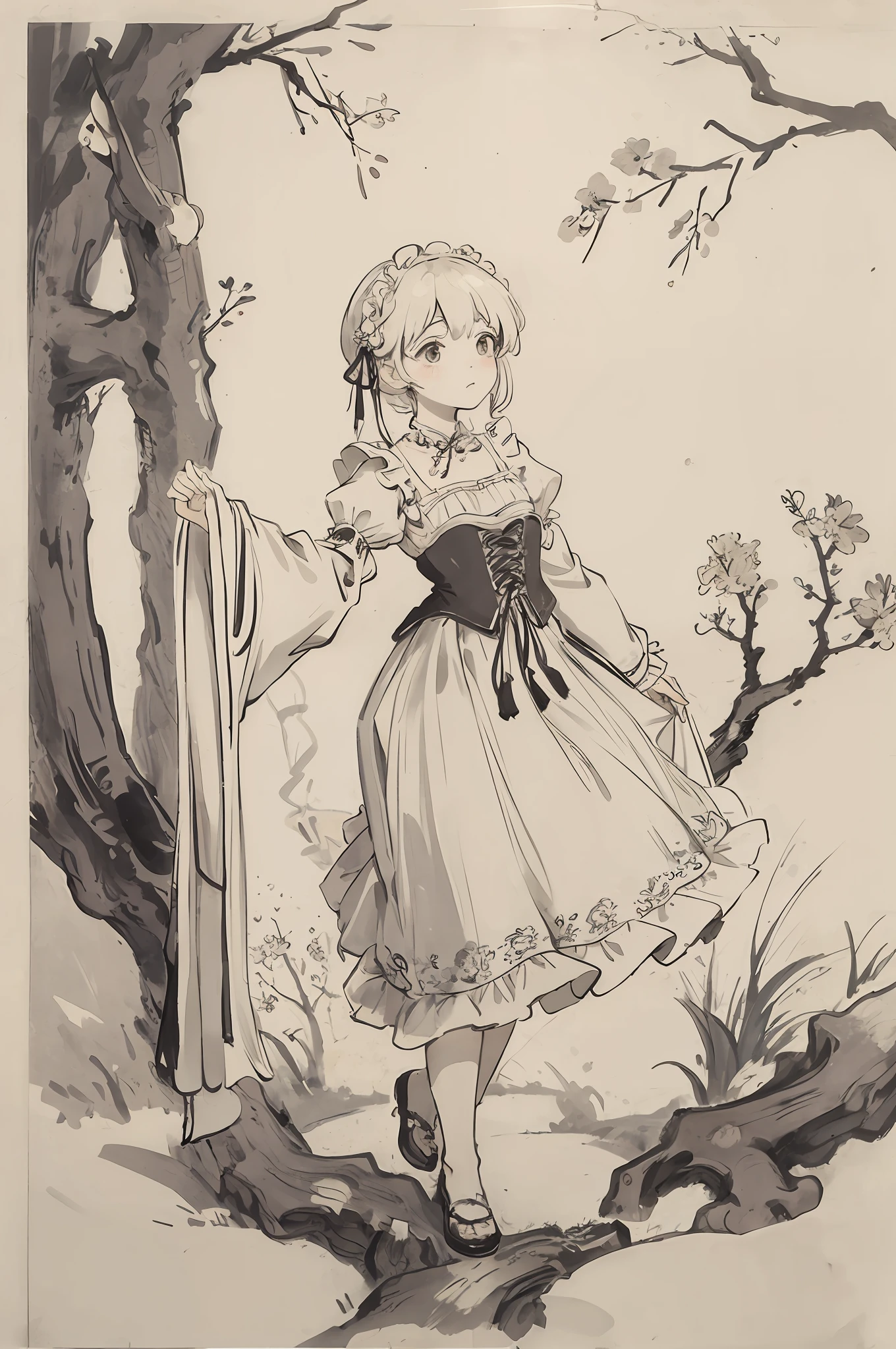 Masterpiece, Best Quality, Intricate, Rapunzel, Princess Dress, Ruffled Lace Dress, Solo Girl, Rich Colors, Van Gogh