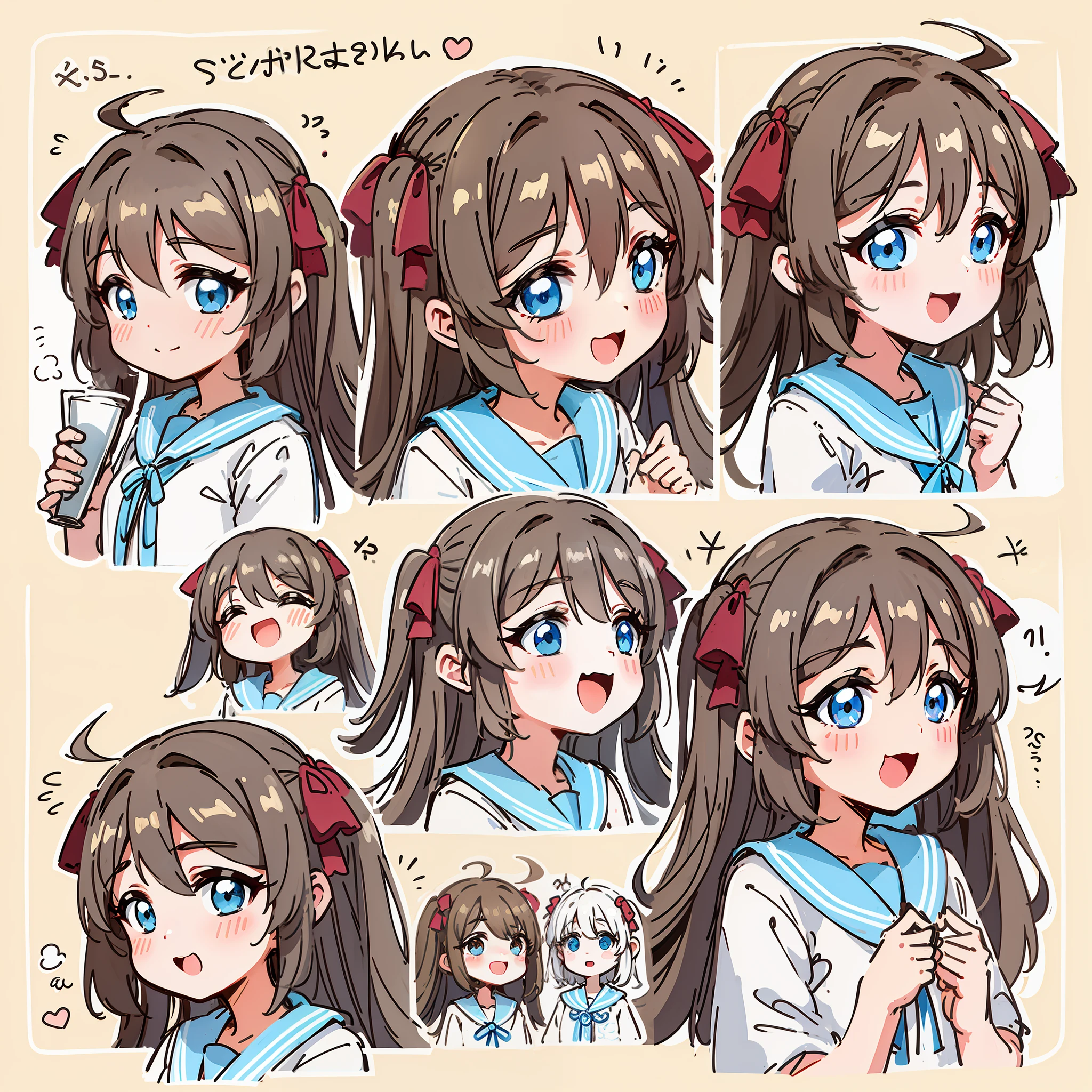 a cute monkey, all
kinds of expressions, happpy, sad, angry, expectant
laughter, disappointed1, cute eyes, white
background, illustration-nii 5-style cute, emoji
as illustration set, with boold manga line style,
dynamic pose dark white,, f/64 group, related
characters, Old Meme Kernel