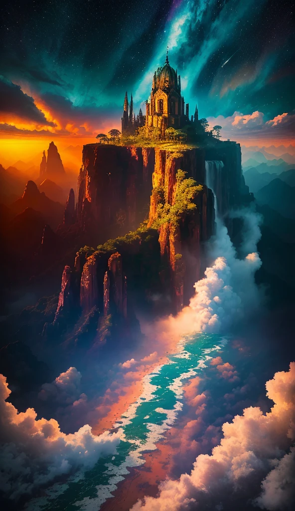 ((masterpiece)), (((best quality))), ((ultra-detailed)),  (Amazing:1.1), beautiful, nature, sky and ground, heavy wind, windsweeped, line cloud,Light shoot from the cloud, in a  lush remote folige jungle with jungle wildlife and fauna,award winning photo, BLN-L24, Exposure,High Contrast,Low Saturation,High Saturation 8k 3D, F 2.8 lens, Aerial View, Cinematic lighting, Bubble Bujo,Southern Gothic,Gothic Lolita