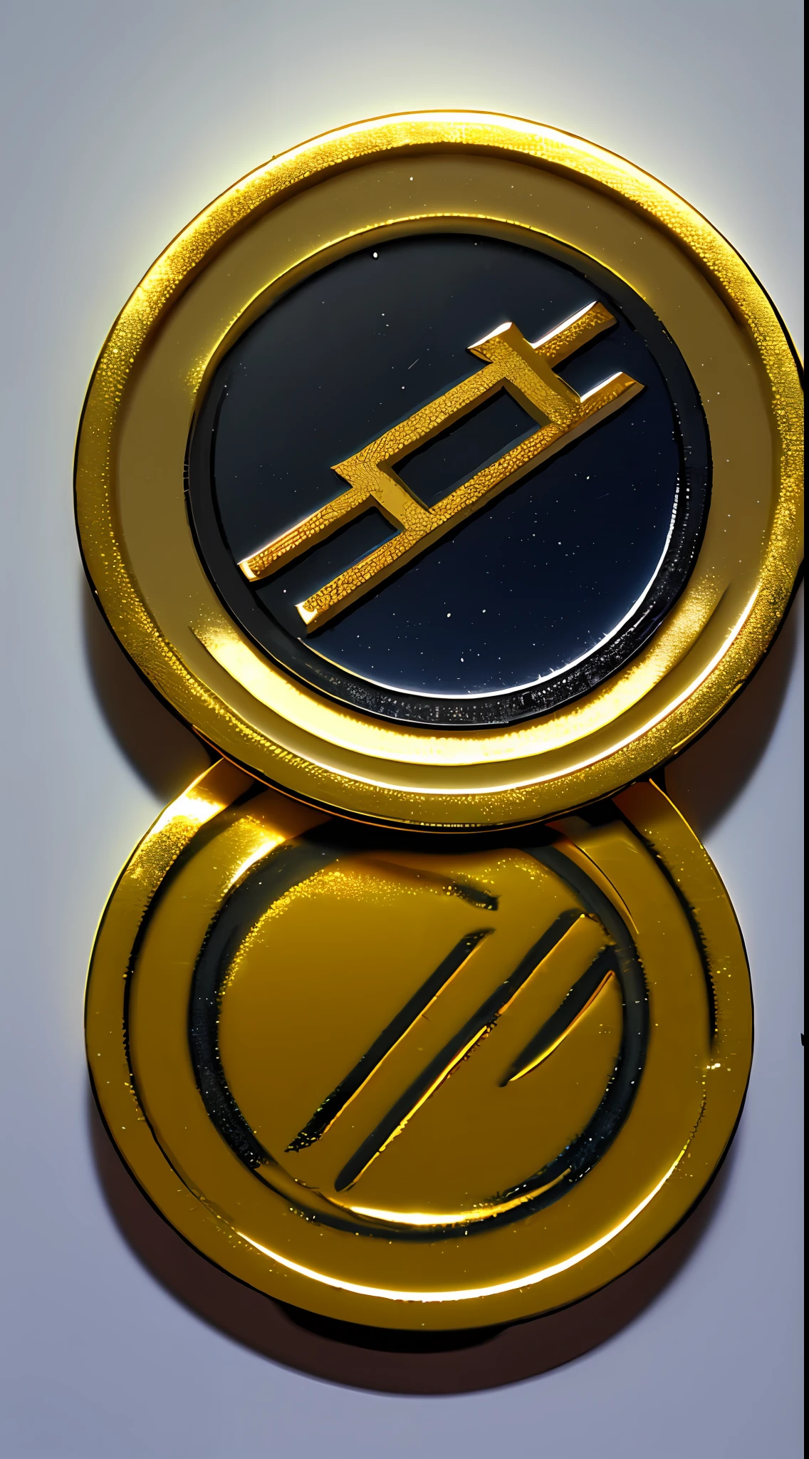 A high quality black and gold mgmpa coin