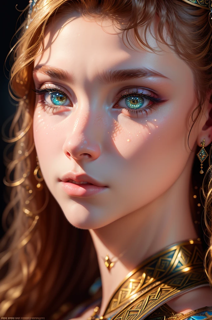 Masterpiece, highest quality, single focus, intricate (high detail: 1.1) (perfect face: 1.1) viking pedigree, sparkling eyes, Lee Jeffreys Nikon d850 film Stock Photo 4 Kodak portra 400 camera f1.6 lens rich Colors Ultra Realistic Lifelike Textures Dramatic Lighting Unreal Engine Trends on Artstation Cinestill 800