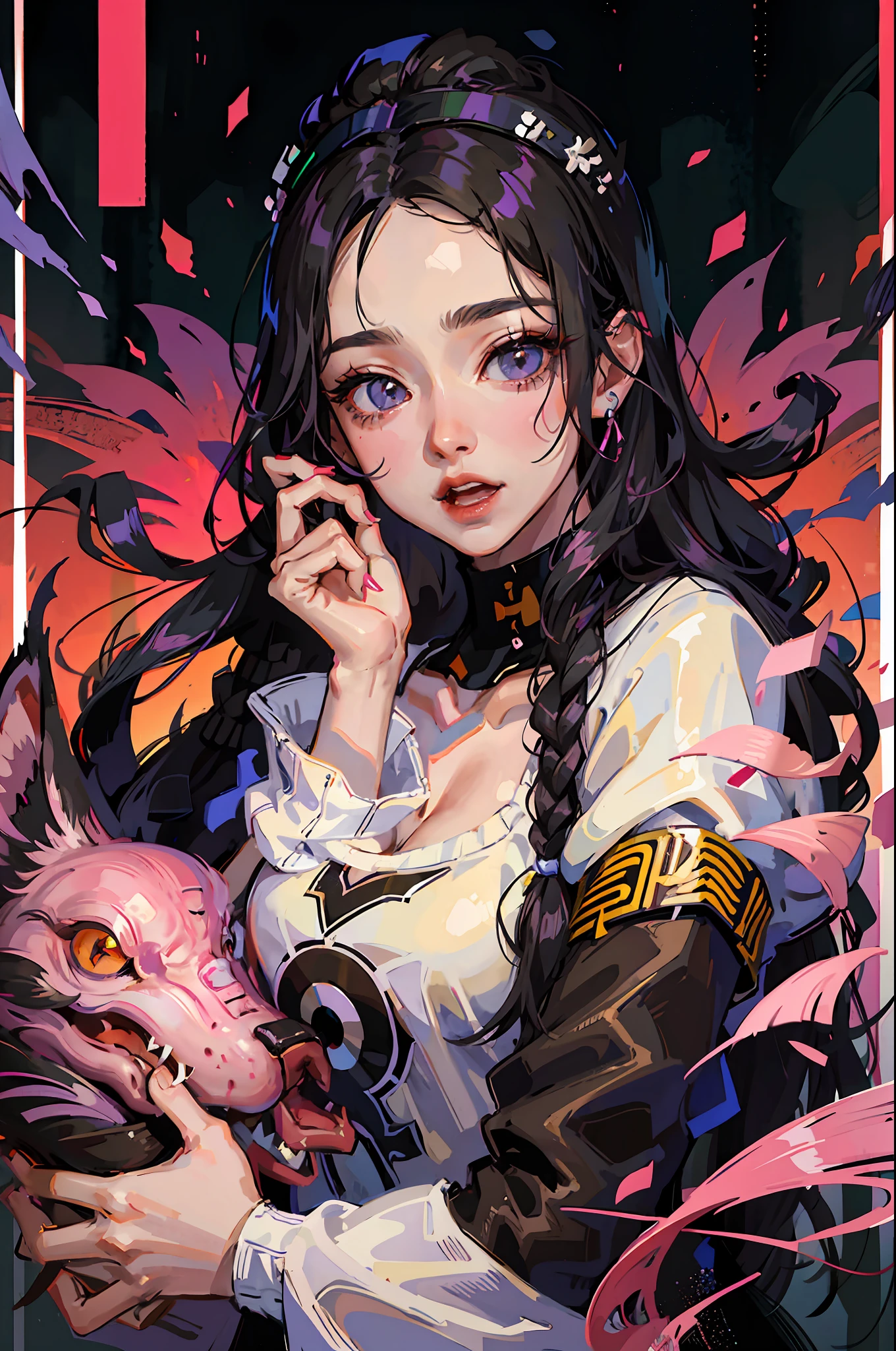 arafed woman with long black hair and white top, sweater, portrait of jossi in blackpink, beautiful korean woman, park shin hye as super villain, heonhwa choe, bae suzy, portrait jisoo blackpink, gorgeous young korean woman, beautiful young korean woman , gongbi, a young asian woman, sha xi, jisoo from blackpink, korean girl