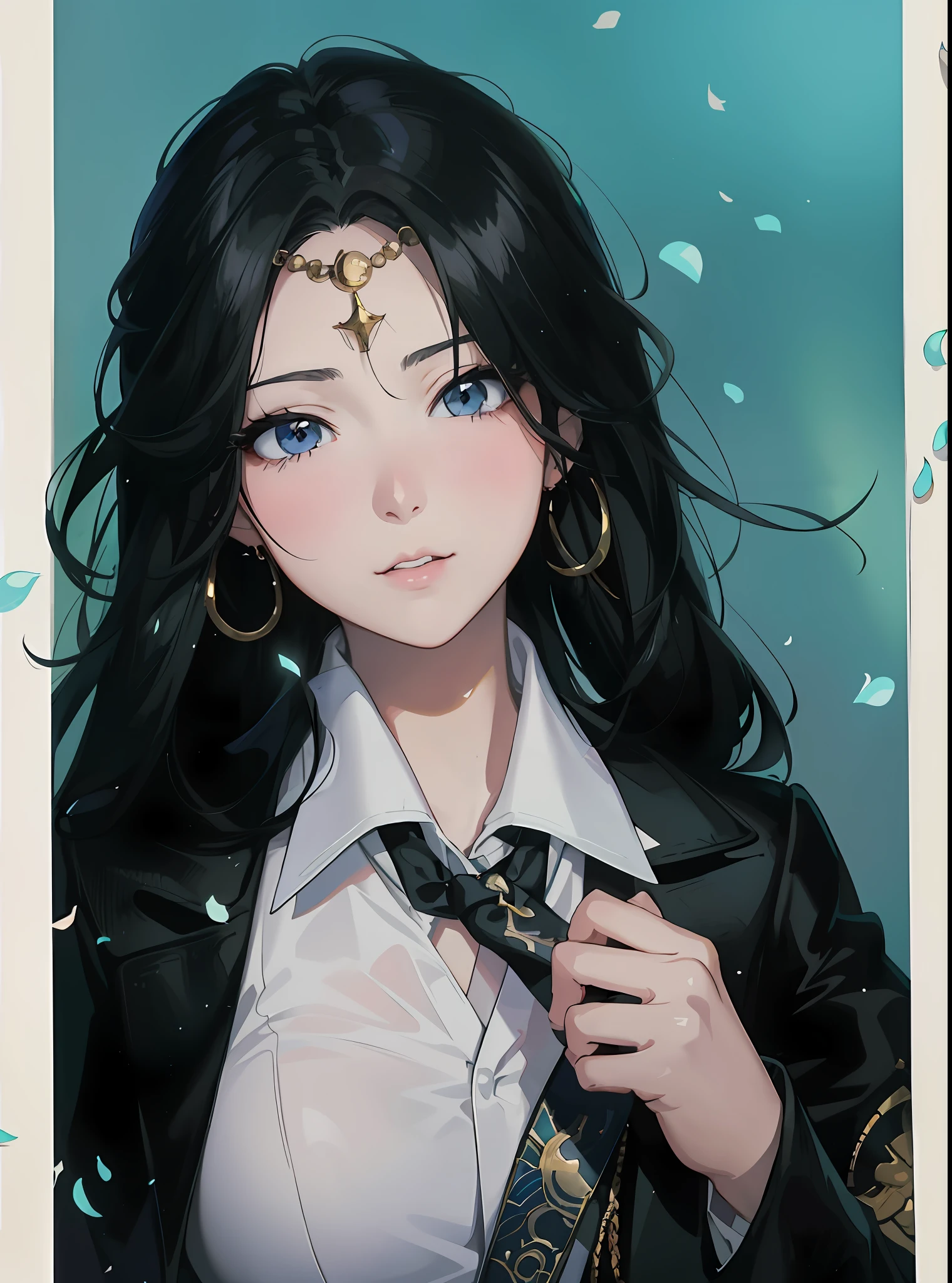 anime girl with black hair and a white shirt and tie, beautiful anime portrait, detailed portrait of anime girl, artwork in the style of guweiz, extremely detailed artgerm, anime style portrait, stunning anime face portrait, portrait anime girl, anime style 4 k, portrait knights of zodiac girl, beautiful anime girl, portrait of an anime girl, beautiful anime art style