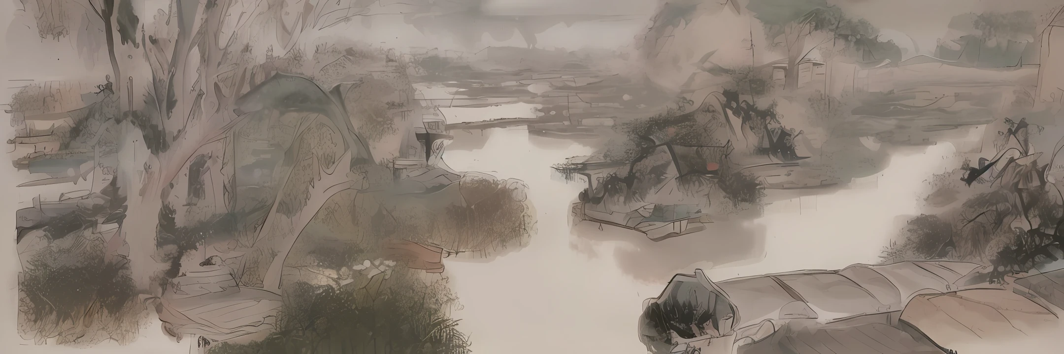 Moving boats and mooring Yanzhu, guests worry about the new at sunset, wild sky and low trees, Jiang Qingyue is close to people
