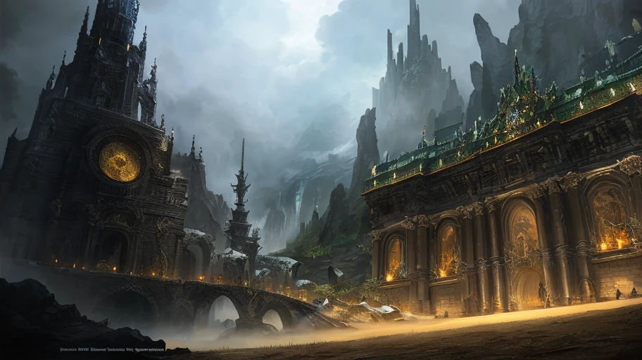 (extremely detailed and stunning CG fantasy artwork, masterpiece, best quality, ultra-detailed and realistic),

[((1 woman) sitting on a pile of bloody skulls surrounded by an apocalyptic and dystopian atmosphere, flying swords circling around her, (Ayami Kojima-inspired) high-fantasy concept art, featuring (winning artwork entry from DeviantArt contest), powerful yet elegant figure and posture,)::1.2],

[(official art style with mythical and eerie elements, depicting an otherworldly apocalypse.)]