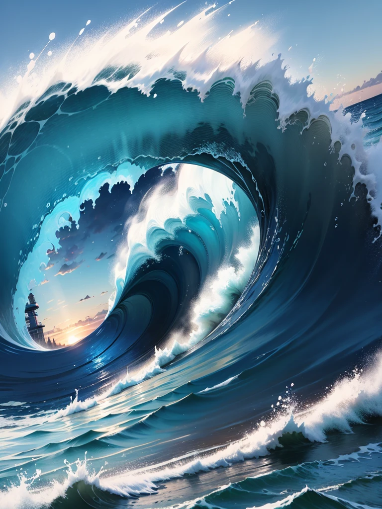 a simple logo has an A and looks like sea wave