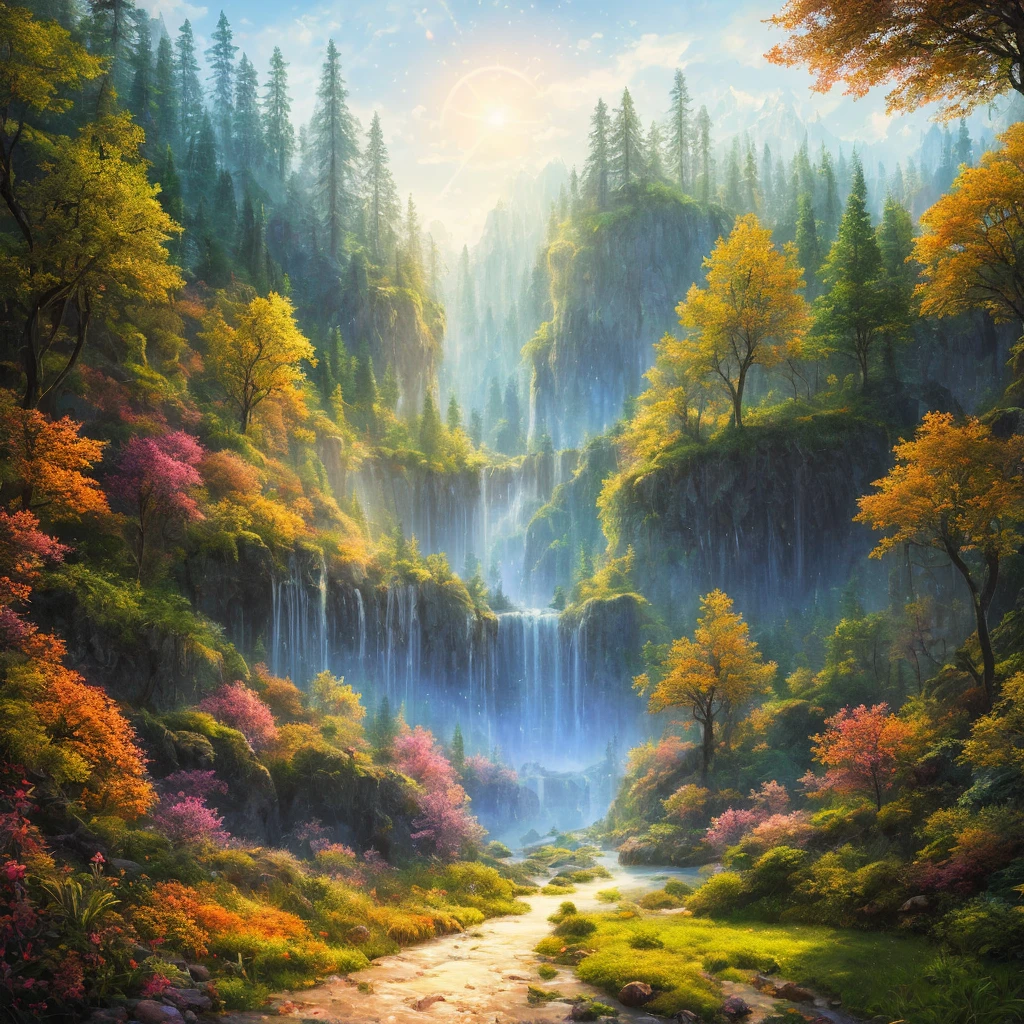 masterpiece, best quality, high quality,extremely detailed CG unity 8k wallpaper, An enchanting and dreamy scene of a fantasy forest, with towering trees, hole and hidden fairy glens, creating a sense of mystique and enchantment, artstation, digital illustration, intricate, trending, pastel colors, oil paiting, award winning photography, Bokeh, Depth of Field, HDR, bloom, Chromatic Aberration ,Photorealistic,extremely detailed, trending on artstation, trending on CGsociety, Intricate, High Detail, dramatic, art by midjourney