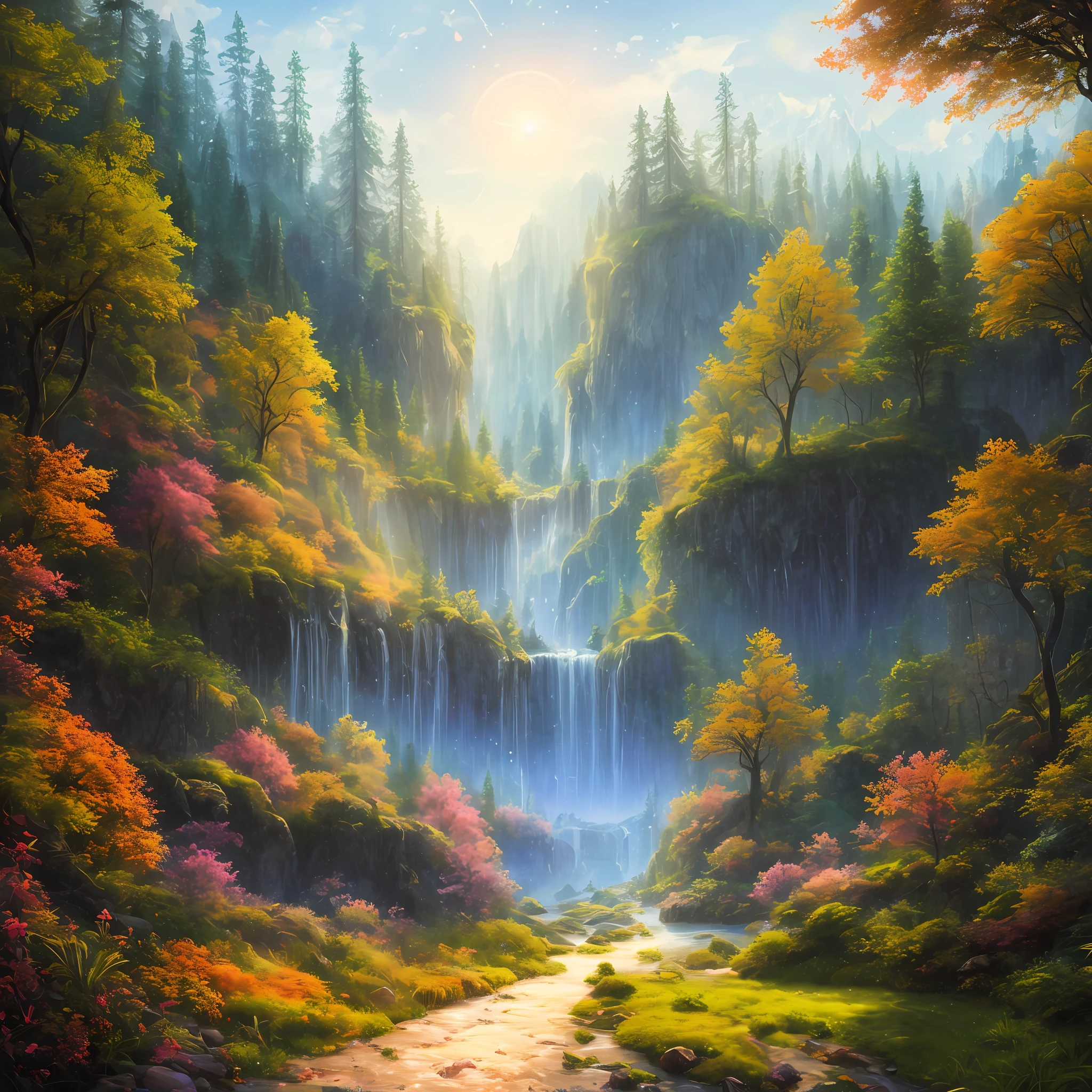 masterpiece, best quality, high quality,extremely detailed CG unity 8k wallpaper, An enchanting and dreamy scene of a fantasy forest, with towering trees, hole and hidden fairy glens, creating a sense of mystique and enchantment, artstation, digital illustration, intricate, trending, pastel colors, oil paiting, award winning photography, Bokeh, Depth of Field, HDR, bloom, Chromatic Aberration ,Photorealistic,extremely detailed, trending on artstation, trending on CGsociety, Intricate, High Detail, dramatic, art by midjourney