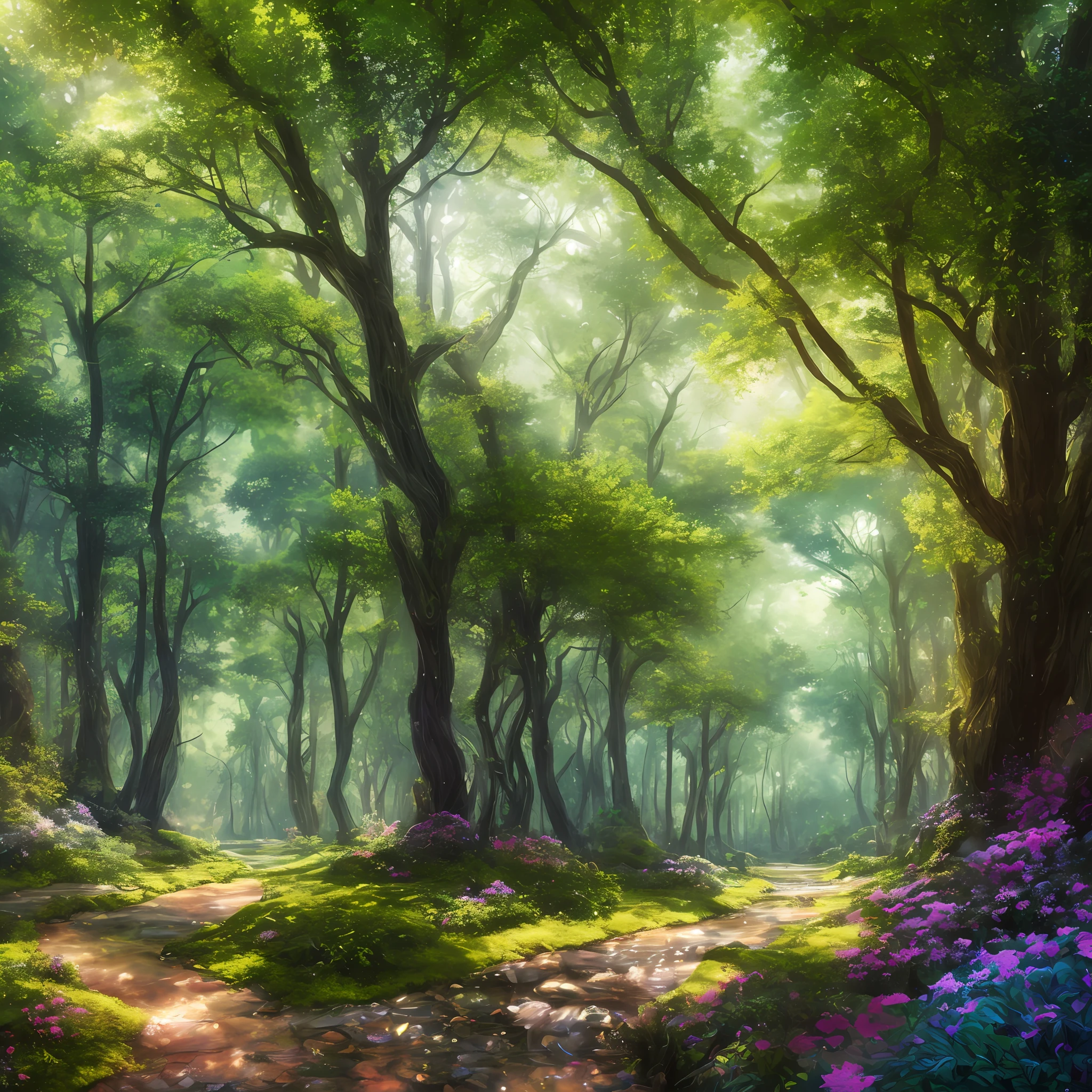 masterpiece, best quality, high quality,extremely detailed CG unity 8k wallpaper, An enchanting and dreamy scene of a fantasy forest, with towering trees, hole and hidden fairy glens, creating a sense of mystique and enchantment, artstation, digital illustration, intricate, trending, pastel colors, oil paiting, award winning photography, Bokeh, Depth of Field, HDR, bloom, Chromatic Aberration ,Photorealistic,extremely detailed, trending on artstation, trending on CGsociety, Intricate, High Detail, dramatic, art by midjourney