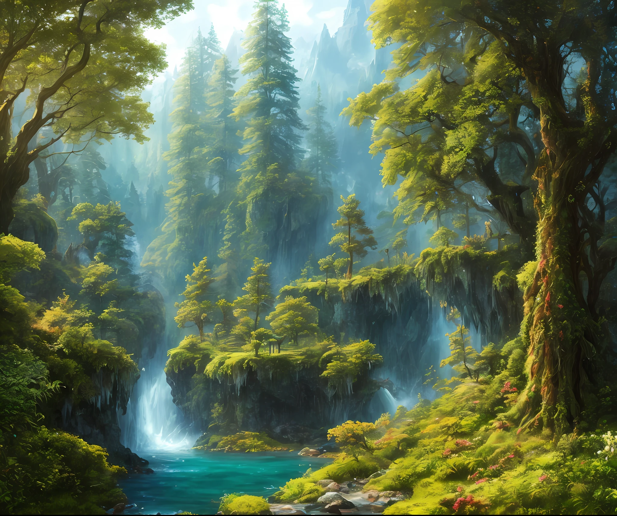 masterpiece, best quality, high quality,extremely detailed CG unity 8k wallpaper, An enchanting and dreamy scene of a fantasy forest, with towering trees, hole and hidden fairy glens, creating a sense of mystique and enchantment, artstation, intricate, trending, award winning photography, Bokeh, Depth of Field, HDR, bloom, Chromatic Aberration ,Photorealistic,extremely detailed, trending on artstation, trending on CGsociety, Intricate, High Detail, dramatic, art by midjourney