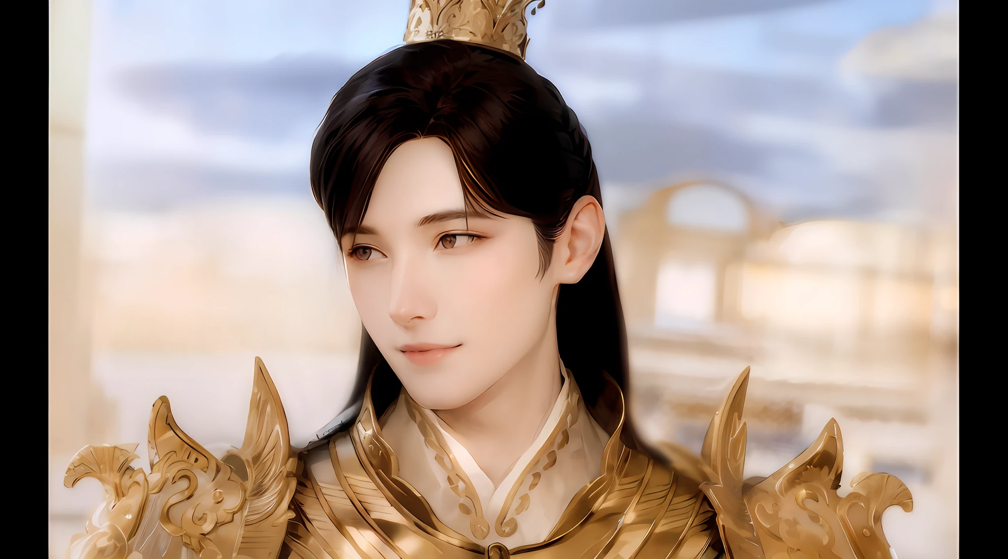 Black eyes, light smile, fairy hero, (best quality), (detail), light layer
