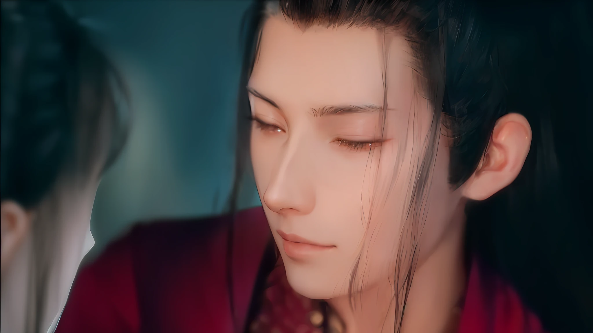 [Monochrome: Pastel Color: 0.6] Theme, (Masterpiece), (Best Quality), (Detail), Light Layer, Shiny Skin, (Complicated Details: 1.1), Black Hair, Long Hair, Black Eyes, Xianxia Hero, (male: 1.1)