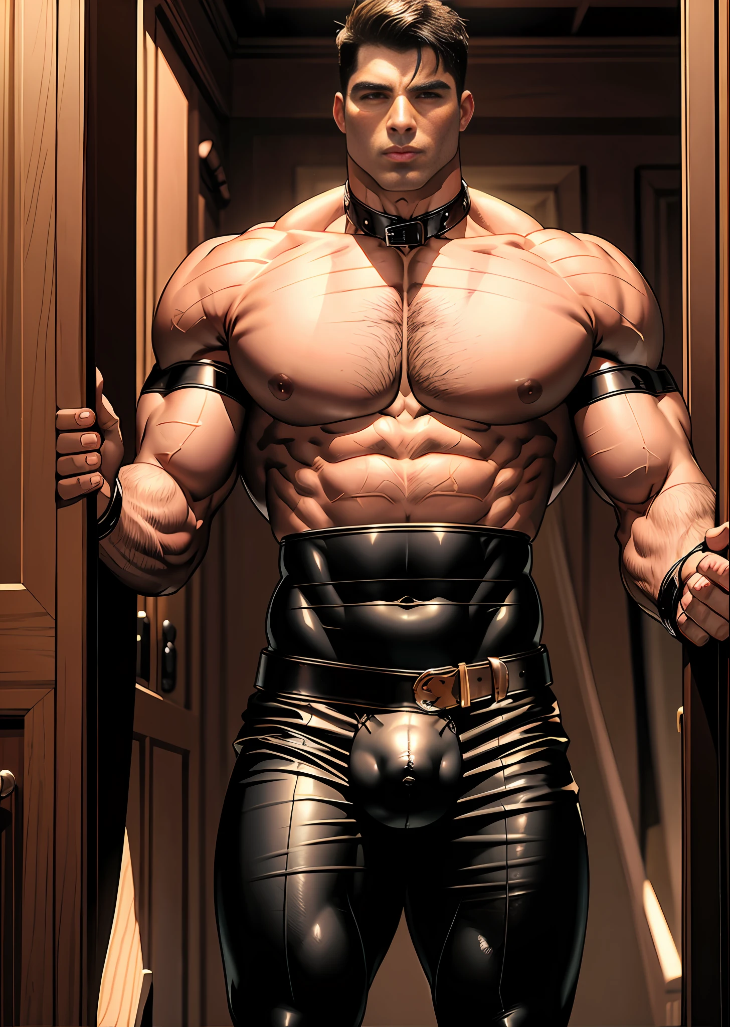 (best quality, masterpiece) zeb atlas bdsm master leather outfit